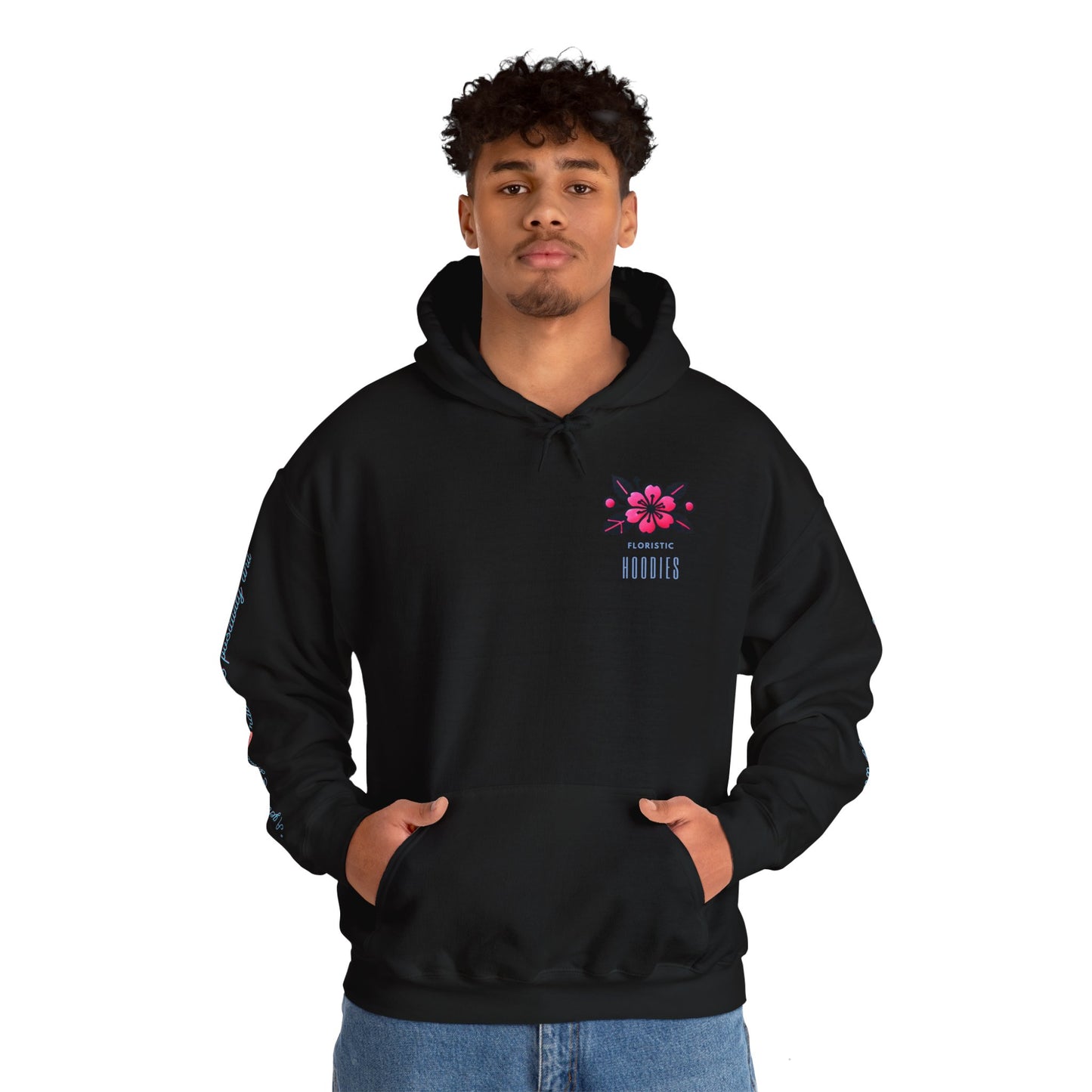 Floristic Hoodies - Genuine Smile Positive Energy Heavy Blend Hoodie