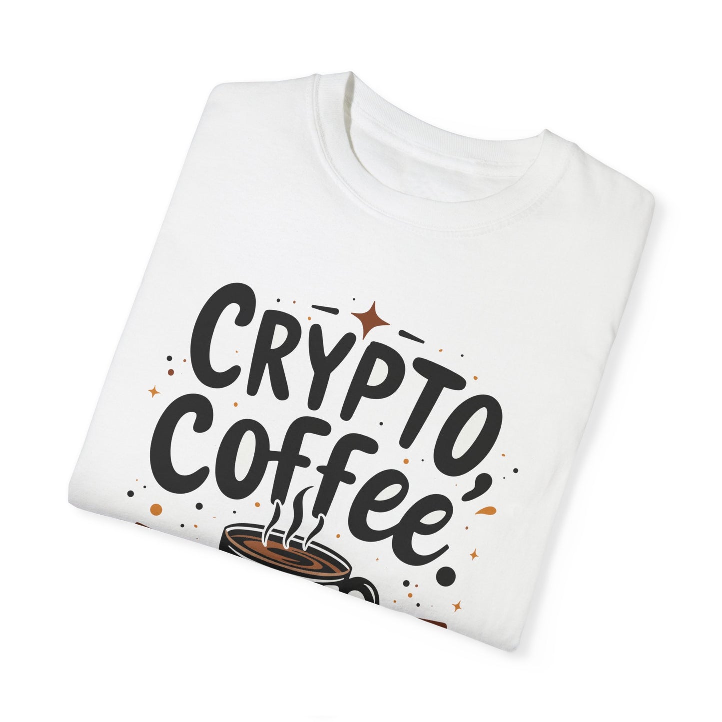 Bitcoin Crypto Coffee Unisex Tee, Cryptocurrency Tshirt, Bitcoin Lover Gift, Coffee Theme Shirt, Bitcoin Merch, Casual Top, Gift for Him,