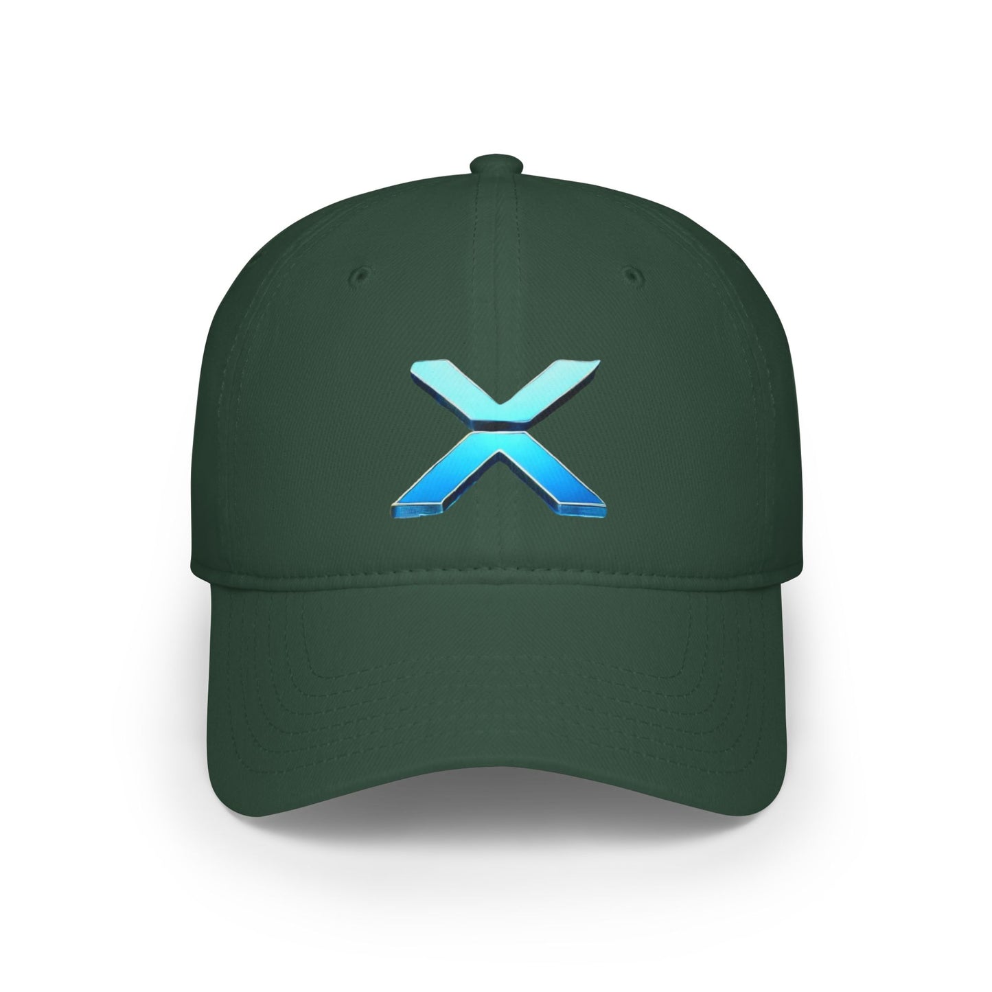 Low Profile Baseball Cap with Blue X Logo - Perfect for Casual Days and Outdoor Events