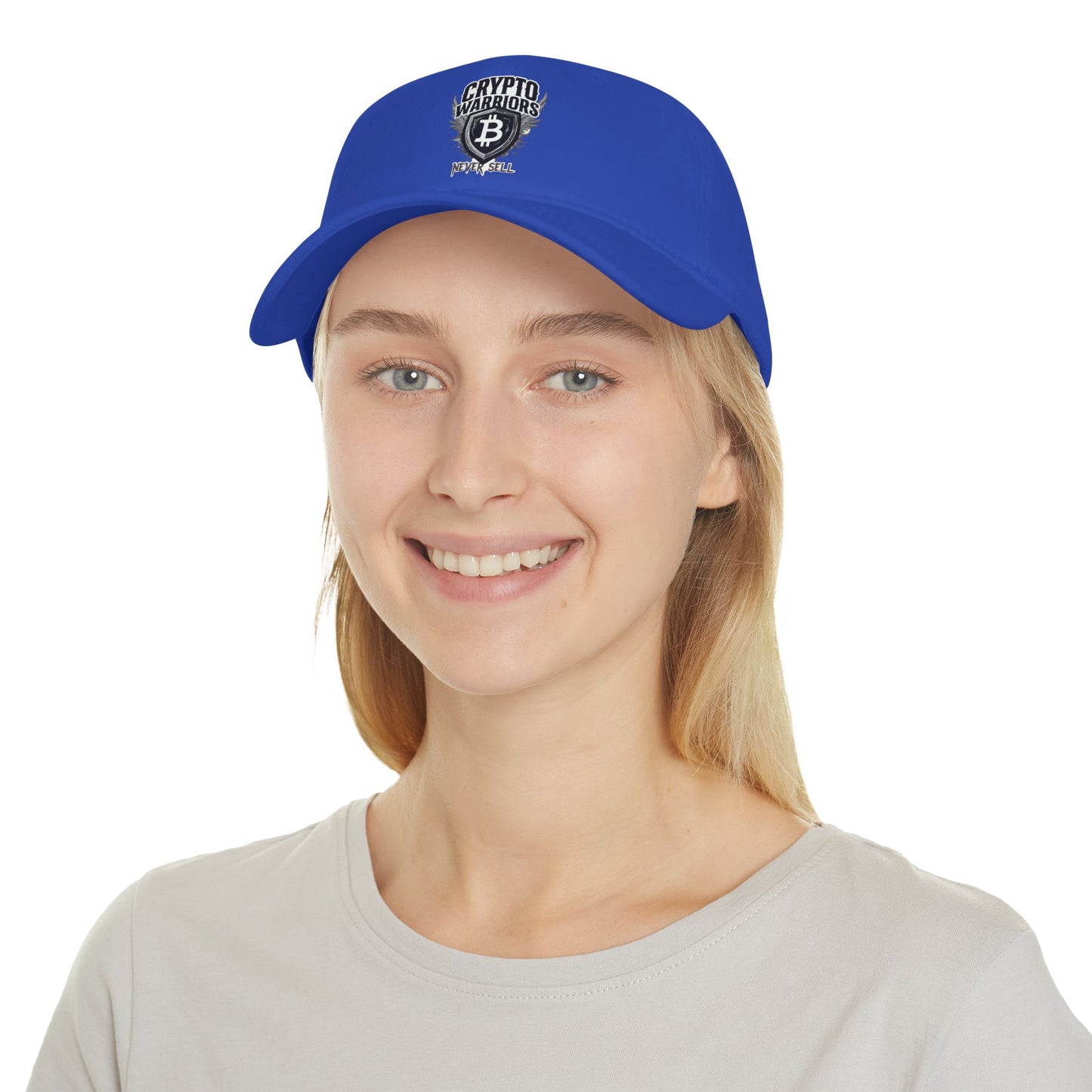 Crypto Warriors Low Profile Baseball Cap - Never Sell Red Hat