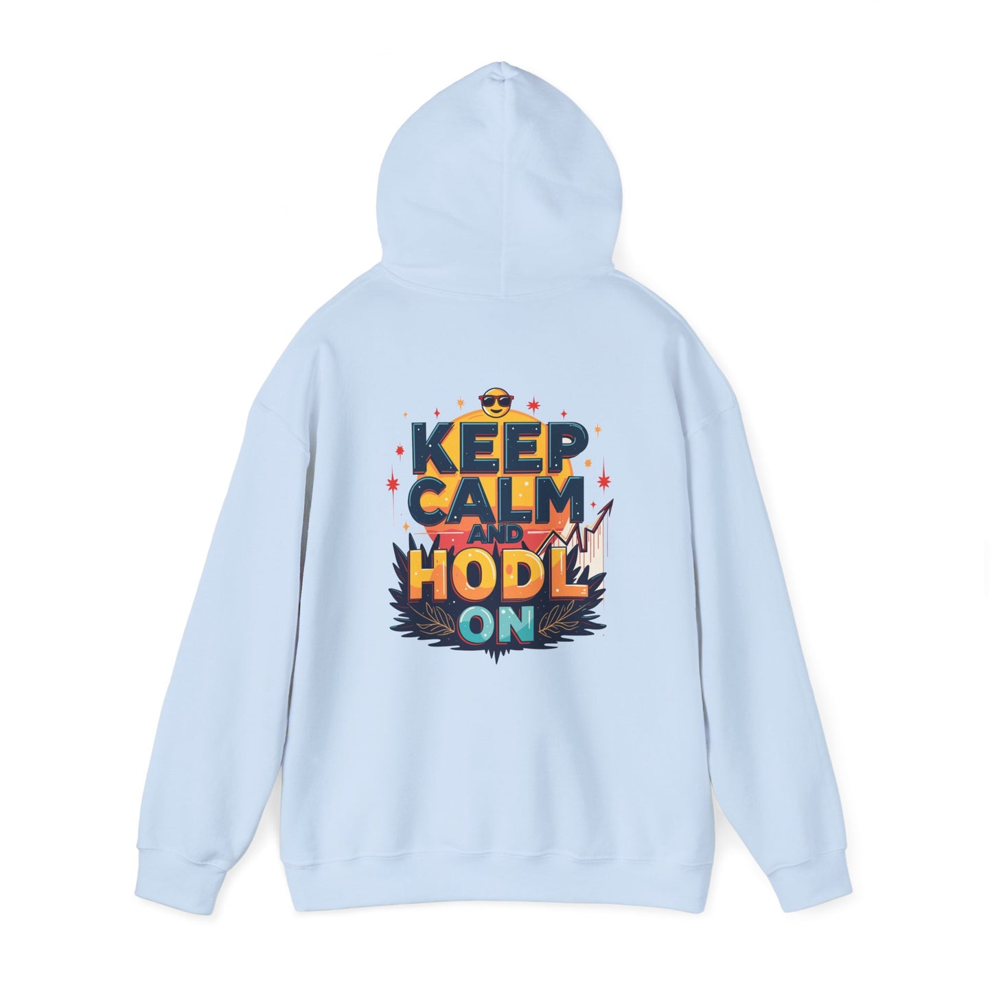 Bitcoin Inspired Unisex Hoodie - 'Keep Calm and HODL On'