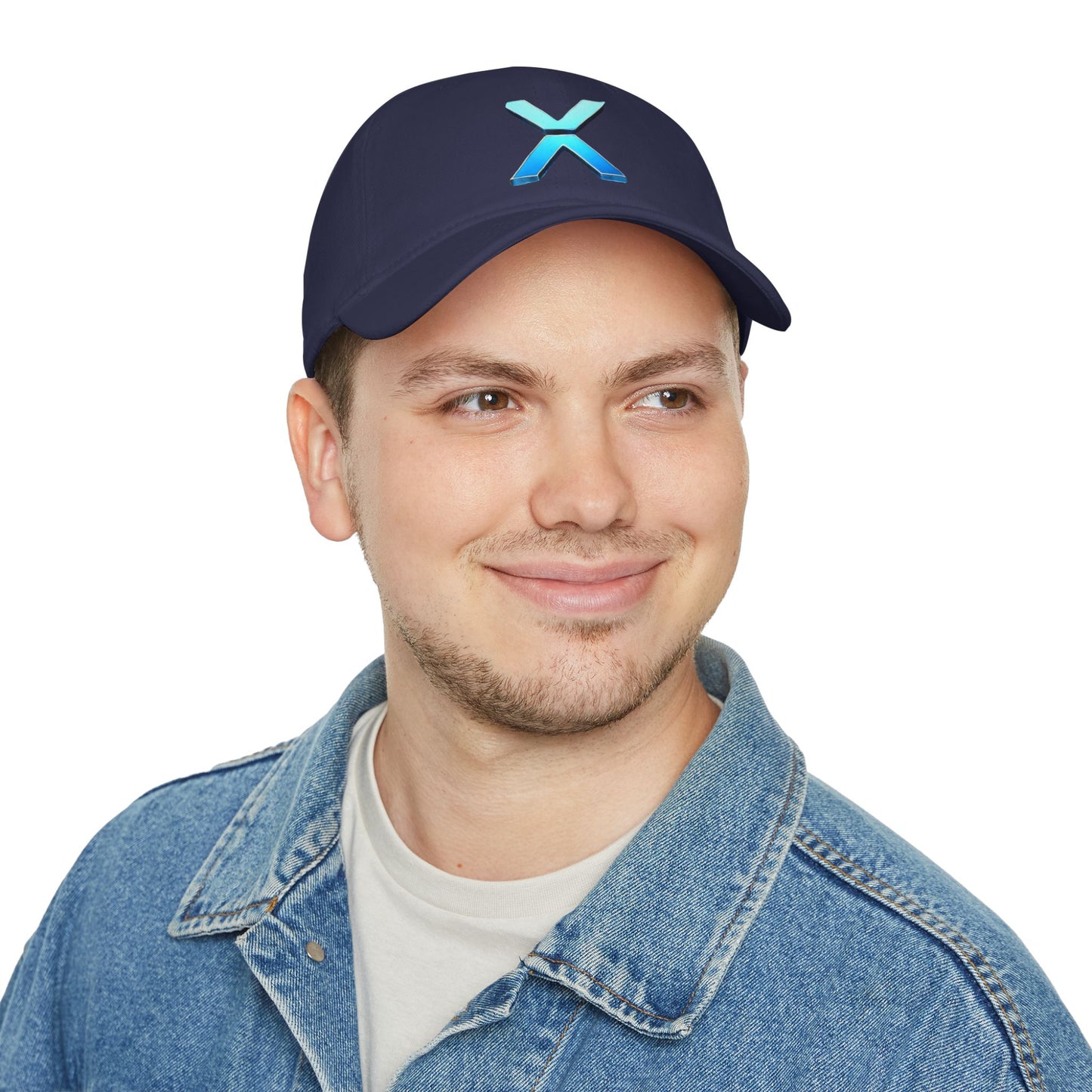 Low Profile Baseball Cap with Blue X Logo - Perfect for Casual Days and Outdoor Events