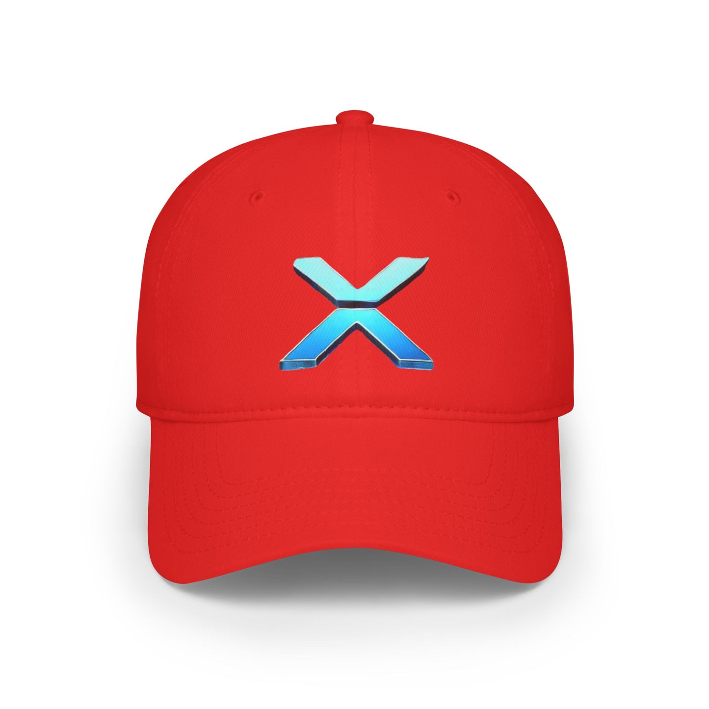 Low Profile Baseball Cap with Blue X Logo - Perfect for Casual Days and Outdoor Events