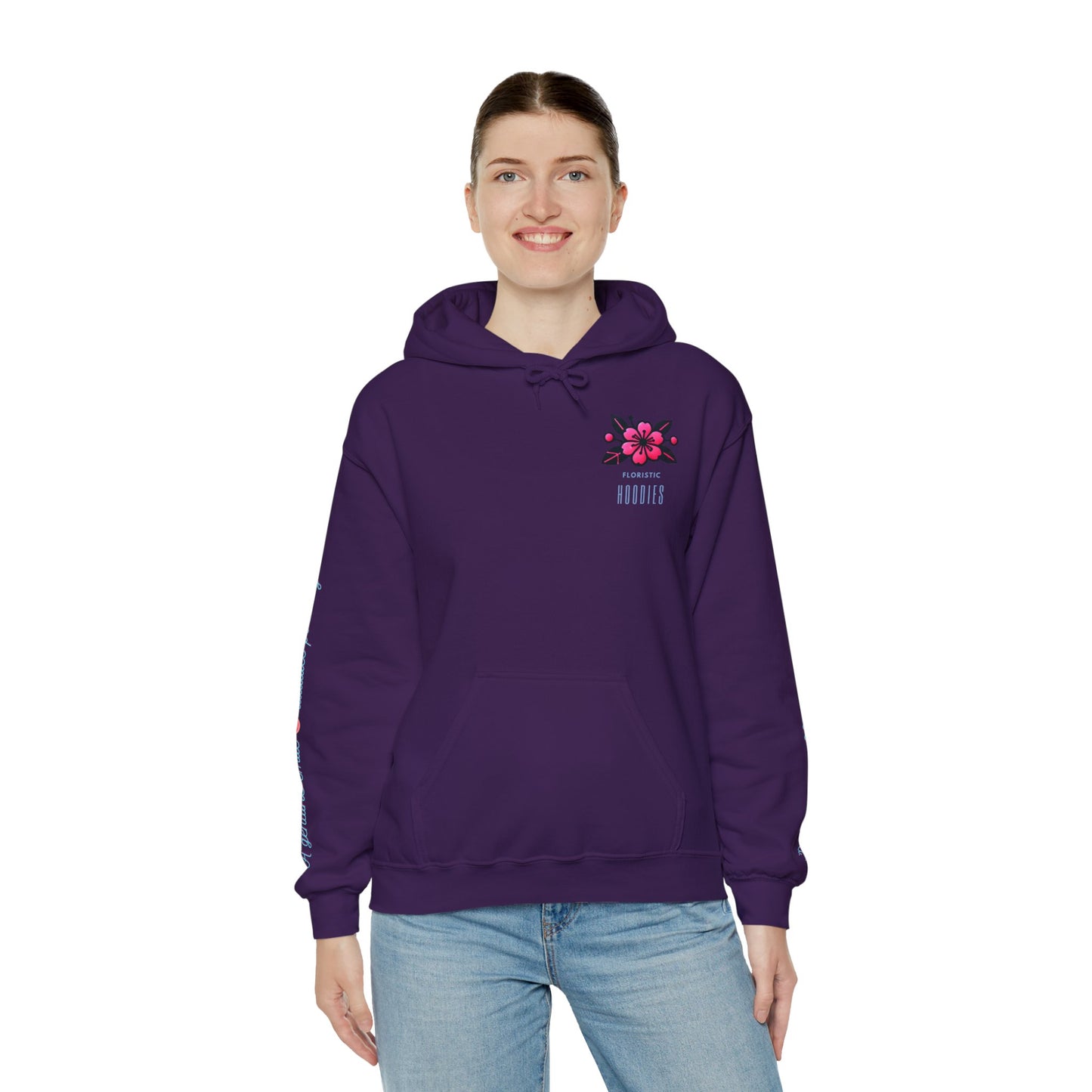 Floristic Hoodies - Genuine Smile Positive Energy Heavy Blend Hoodie