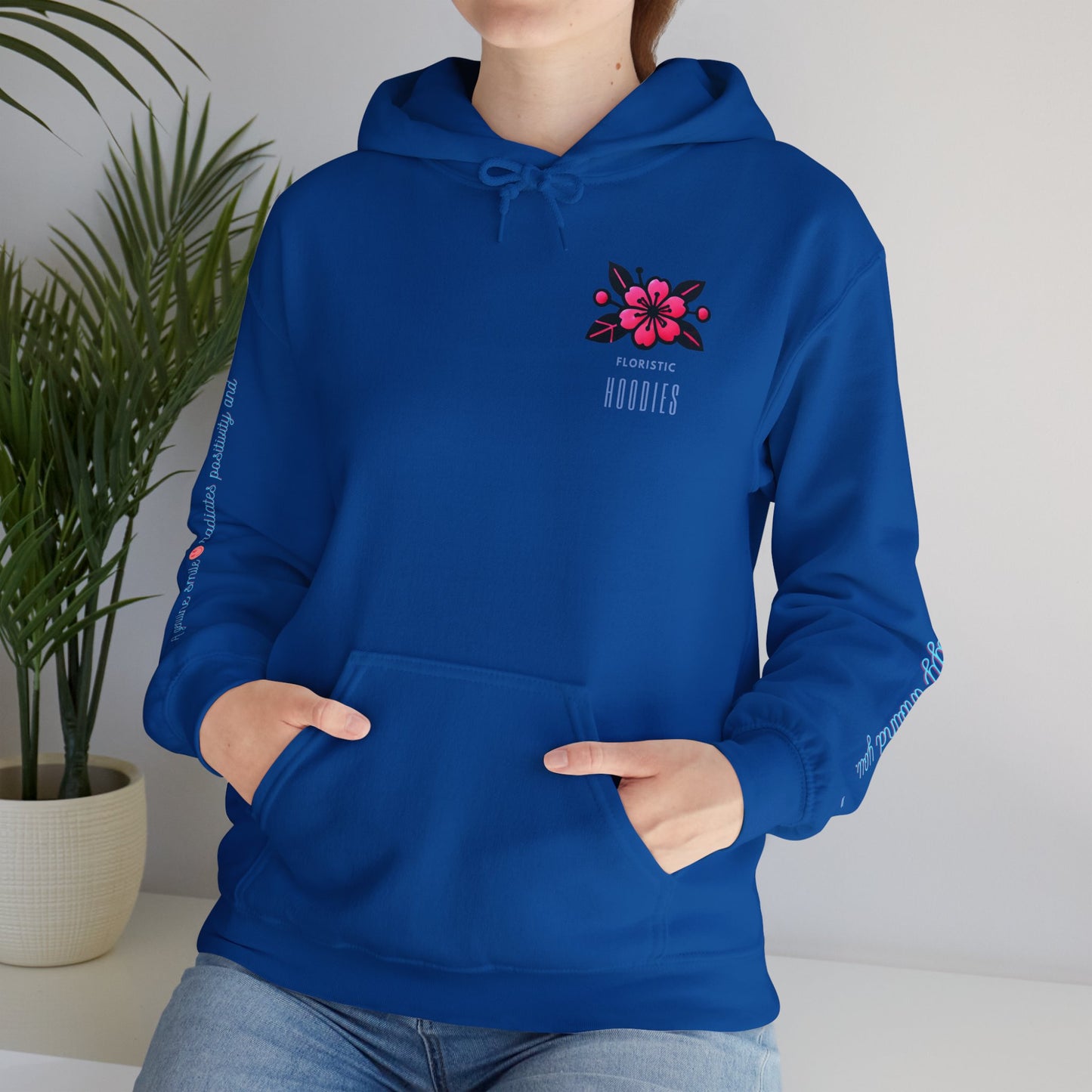 Floristic Hoodies - Genuine Smile Positive Energy Heavy Blend Hoodie