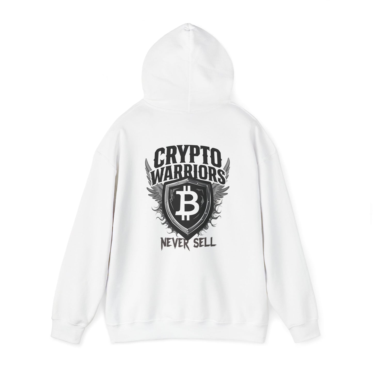 Crypto Warriors Unisex Heavy Blend™ Hoodie - Never Sell Design