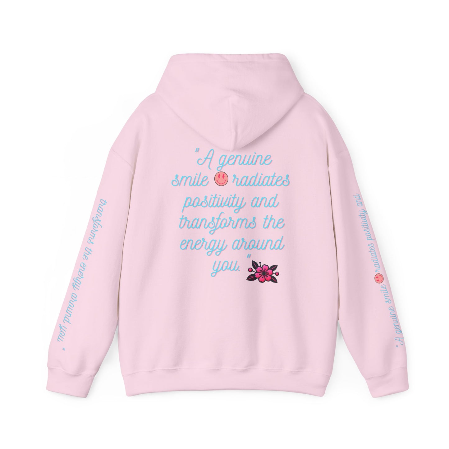 Floristic Hoodies - Genuine Smile Positive Energy Heavy Blend Hoodie