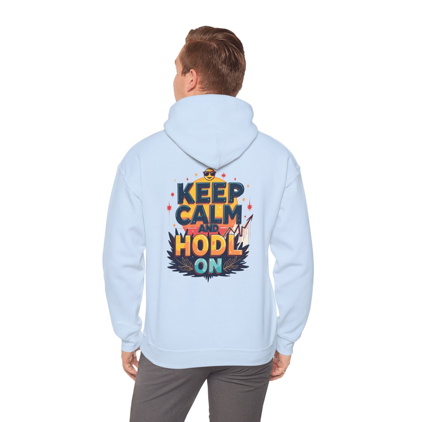 Bitcoin Inspired Unisex Hoodie - 'Keep Calm and HODL On'