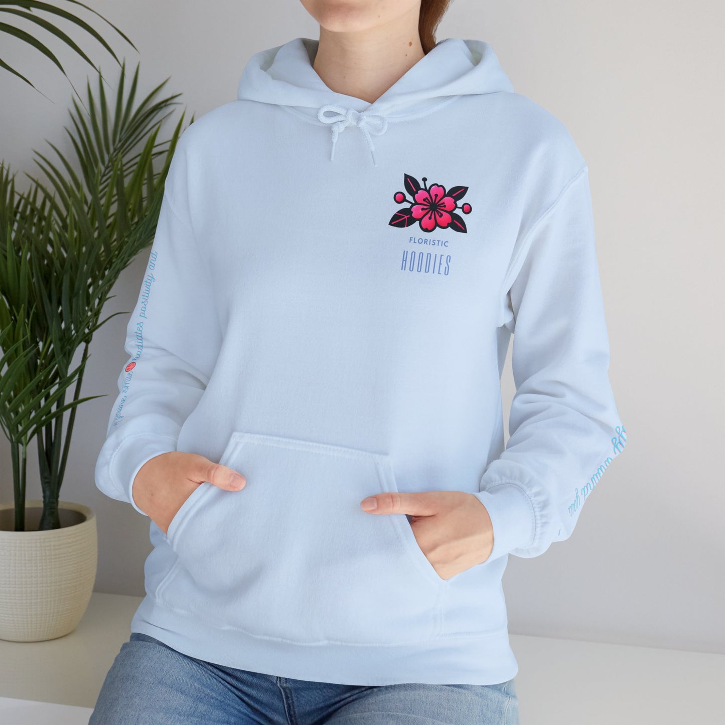 Floristic Hoodies - Genuine Smile Positive Energy Heavy Blend Hoodie