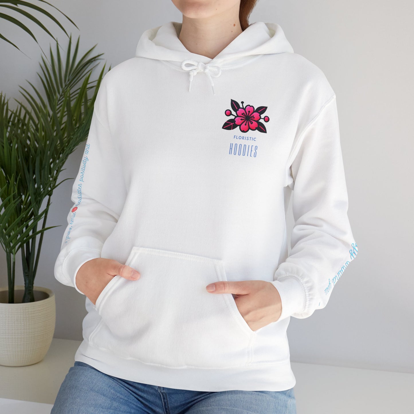 Floristic Hoodies - Genuine Smile Positive Energy Heavy Blend Hoodie