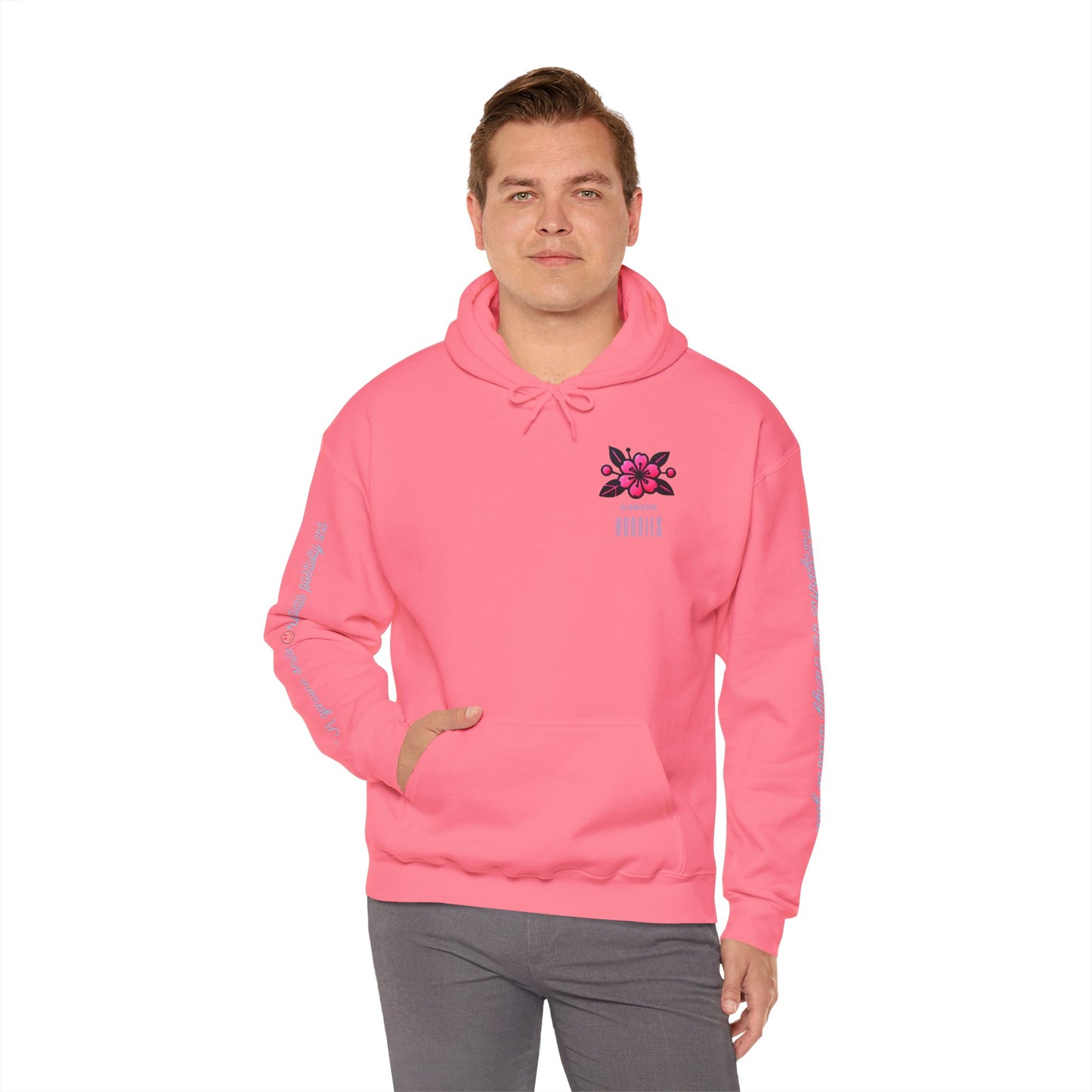 Floristic Hoodies - Genuine Smile Positive Energy Heavy Blend Hoodie