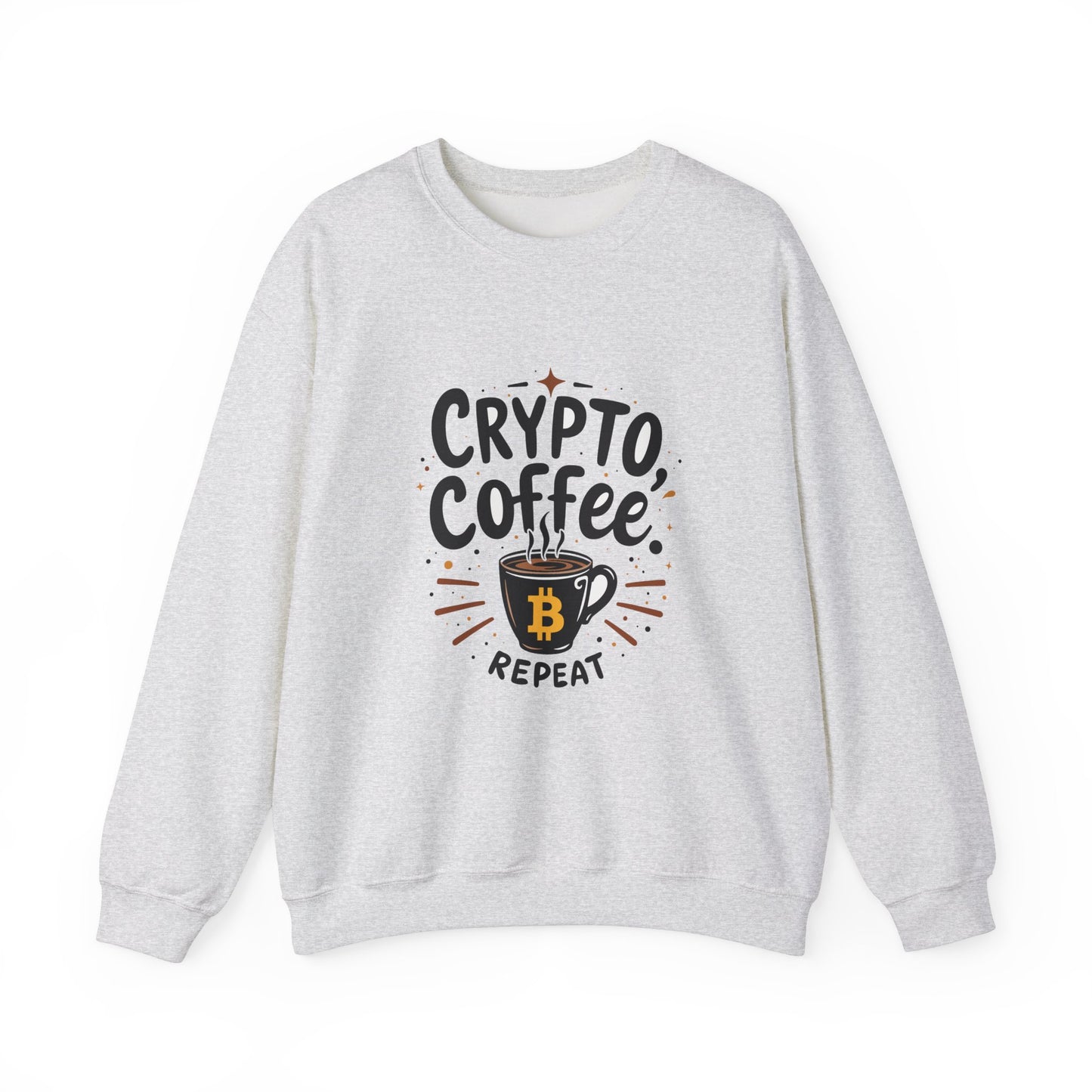 Crypto Coffee Repeat Sweatshirt - Unisex Heavy Blend™ Crewneck