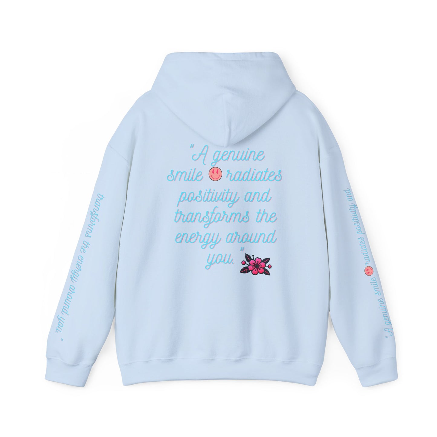 Floristic Hoodies - Genuine Smile Positive Energy Heavy Blend Hoodie