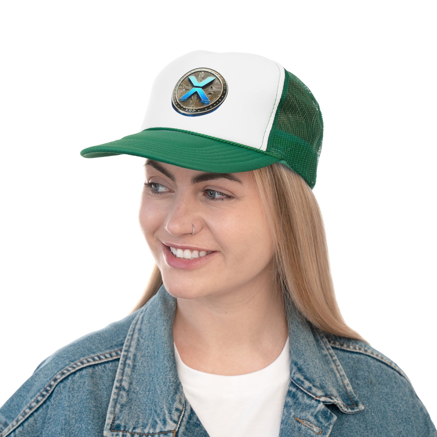 XRP Cryptocurrency Trucker Cap - Stylish Mesh Hat for Crypto Enthusiasts