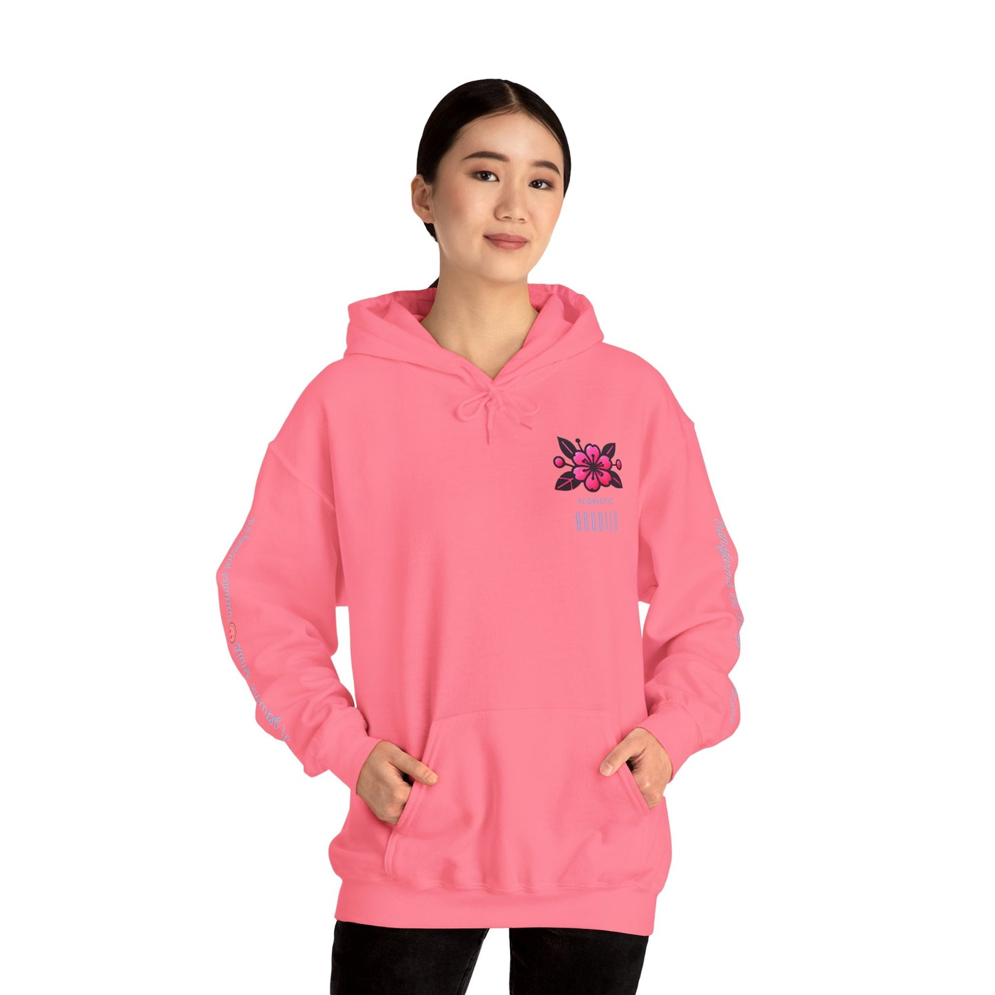 Floristic Hoodies - Genuine Smile Positive Energy Heavy Blend Hoodie