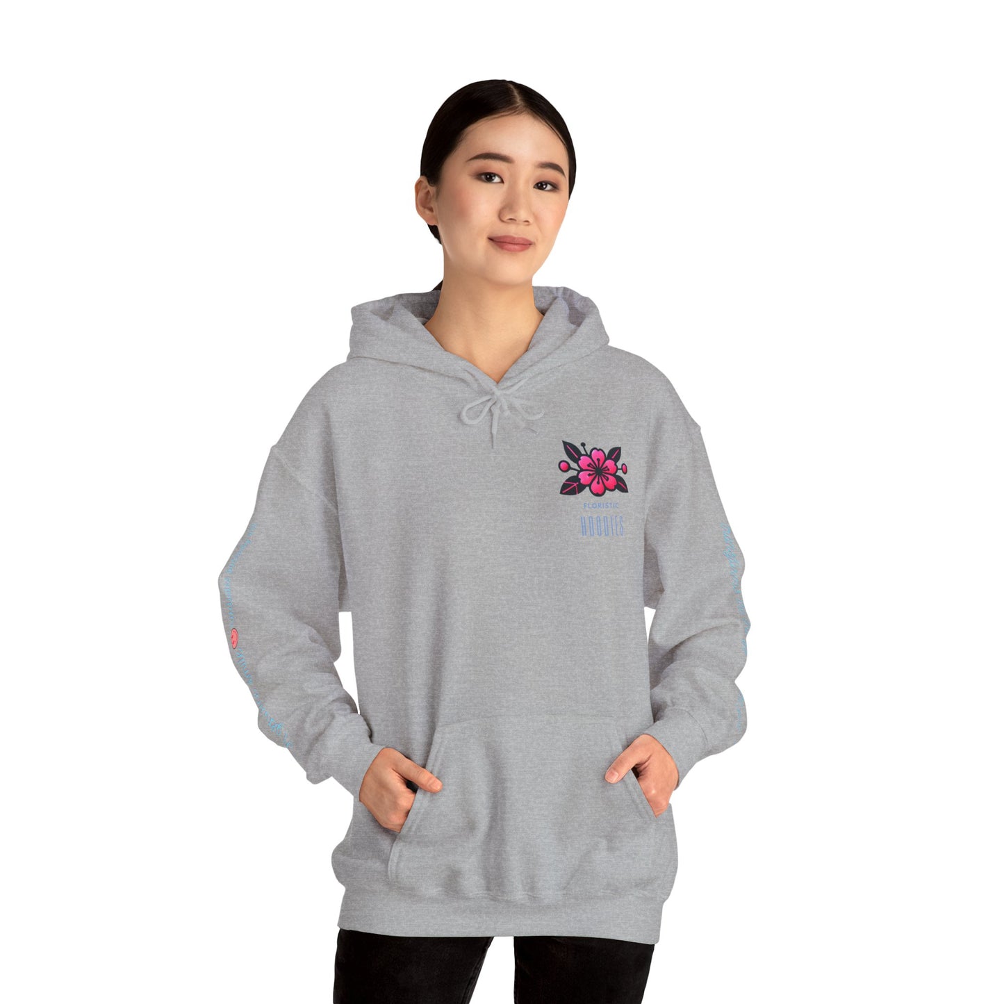 Floristic Hoodies - Genuine Smile Positive Energy Heavy Blend Hoodie