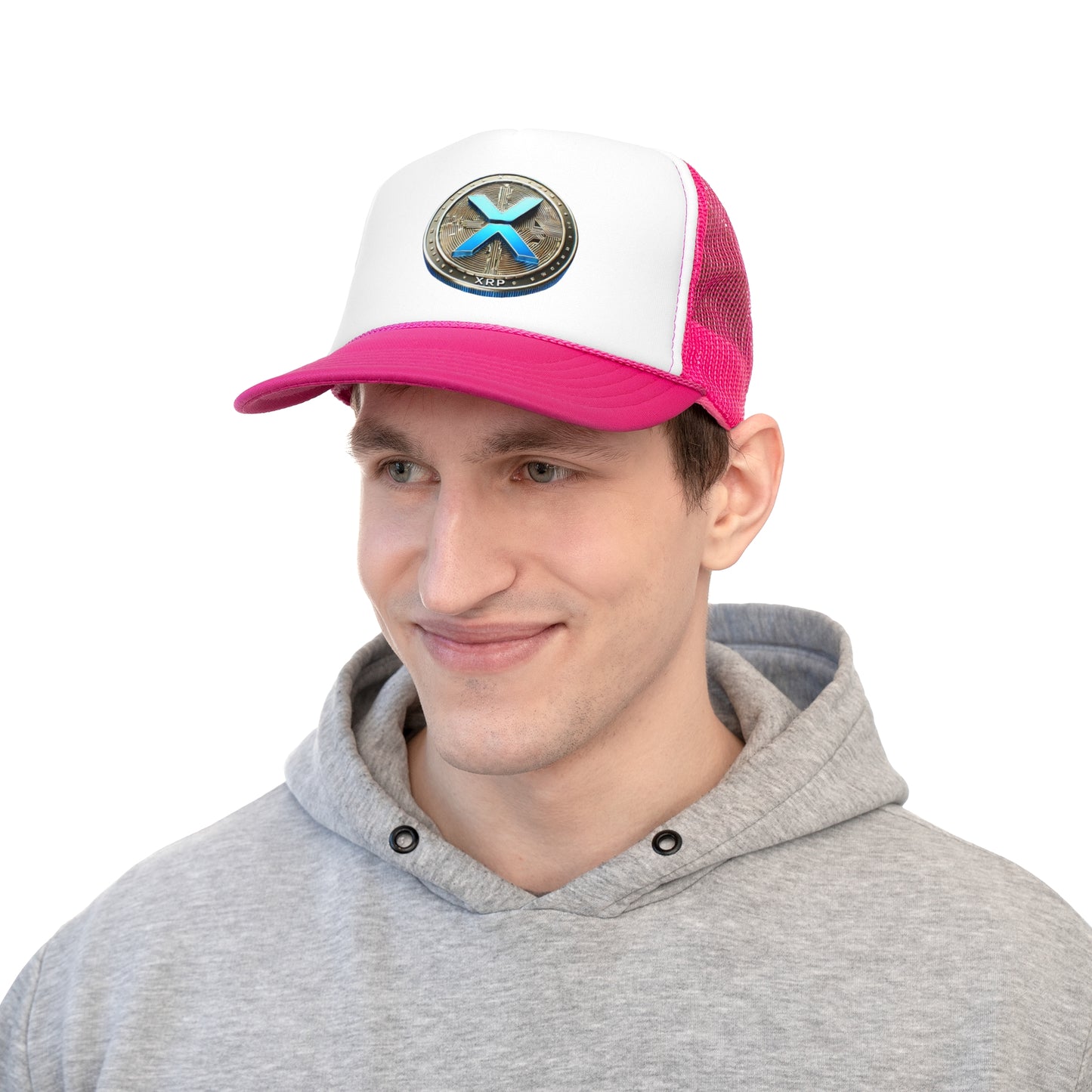 XRP Cryptocurrency Trucker Cap - Stylish Mesh Hat for Crypto Enthusiasts