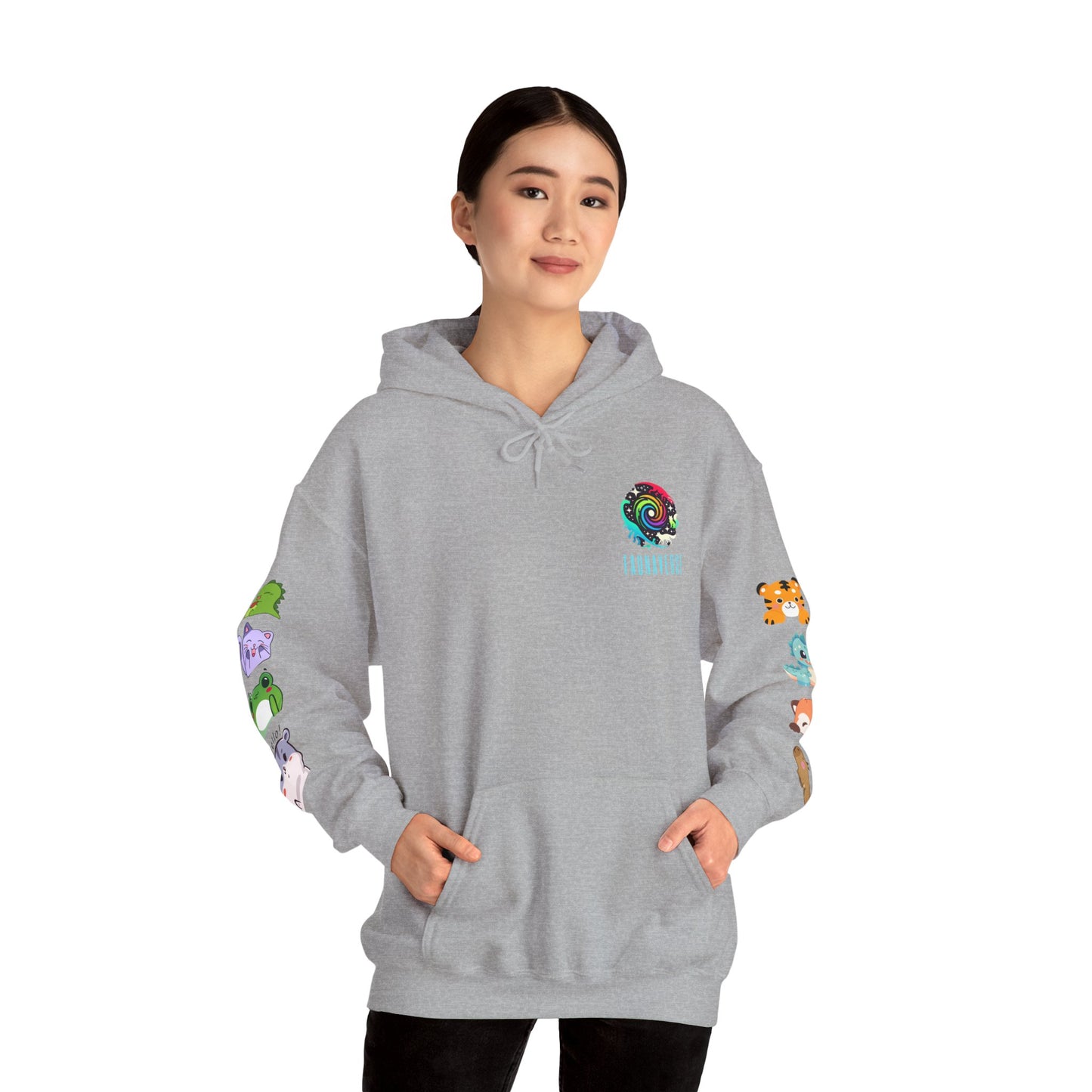 Faunaverse  Hoodies - Cute Creatures Unisex Hooded Sweatshirt – Cozy Animal Print for Animal Lovers