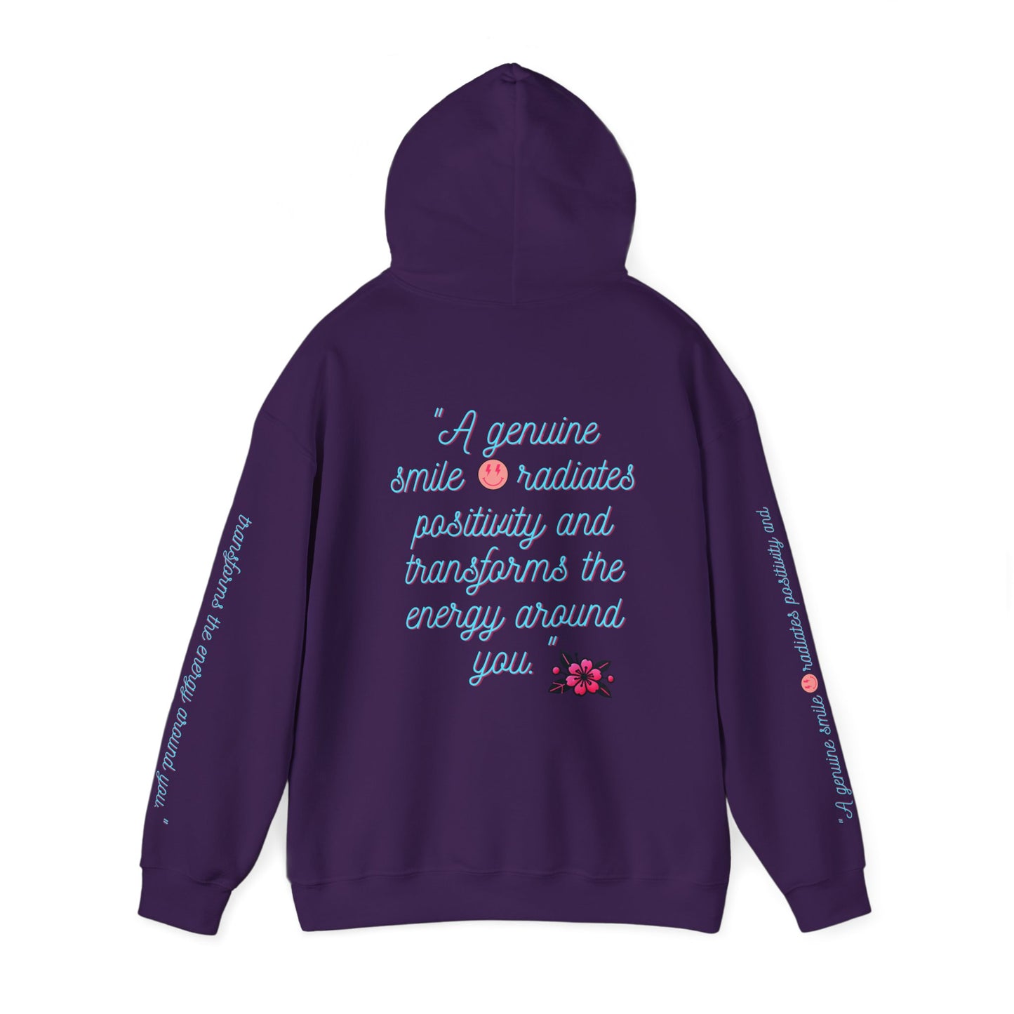 Floristic Hoodies - Genuine Smile Positive Energy Heavy Blend Hoodie