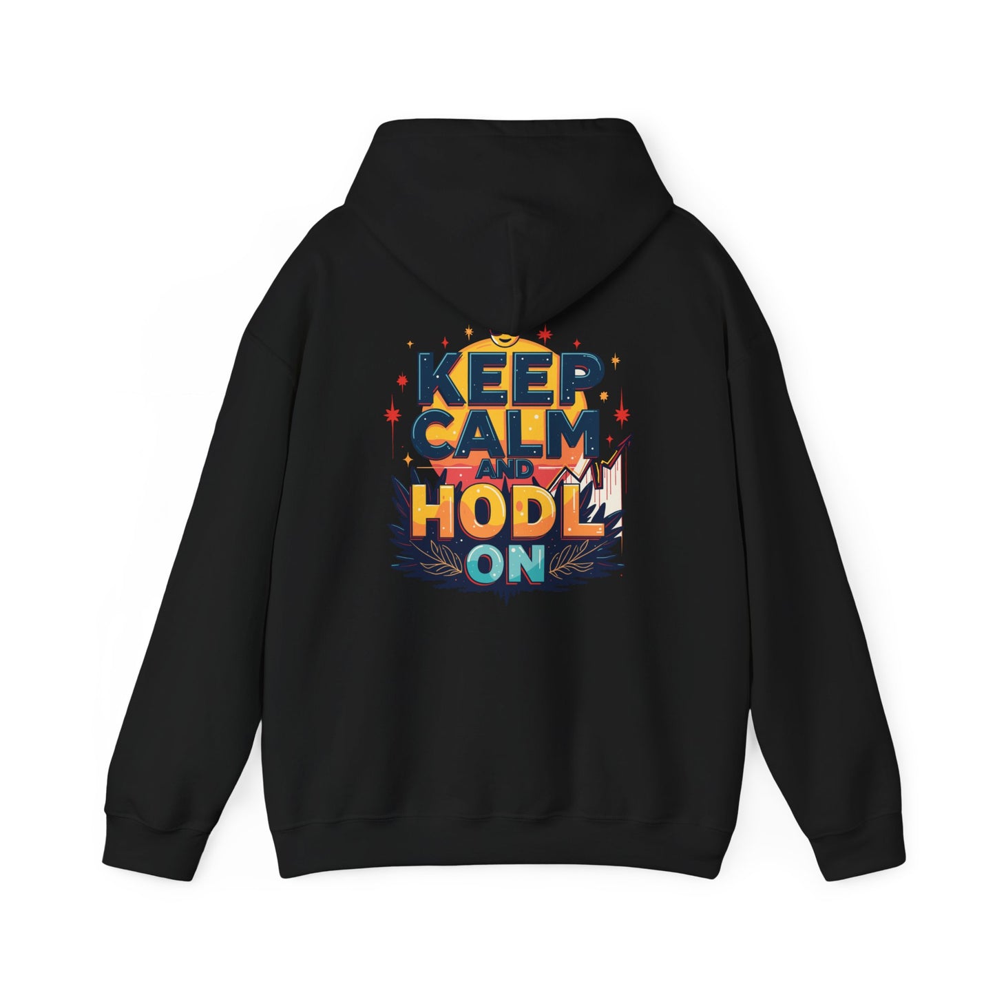 Bitcoin Inspired Unisex Hoodie - 'Keep Calm and HODL On'