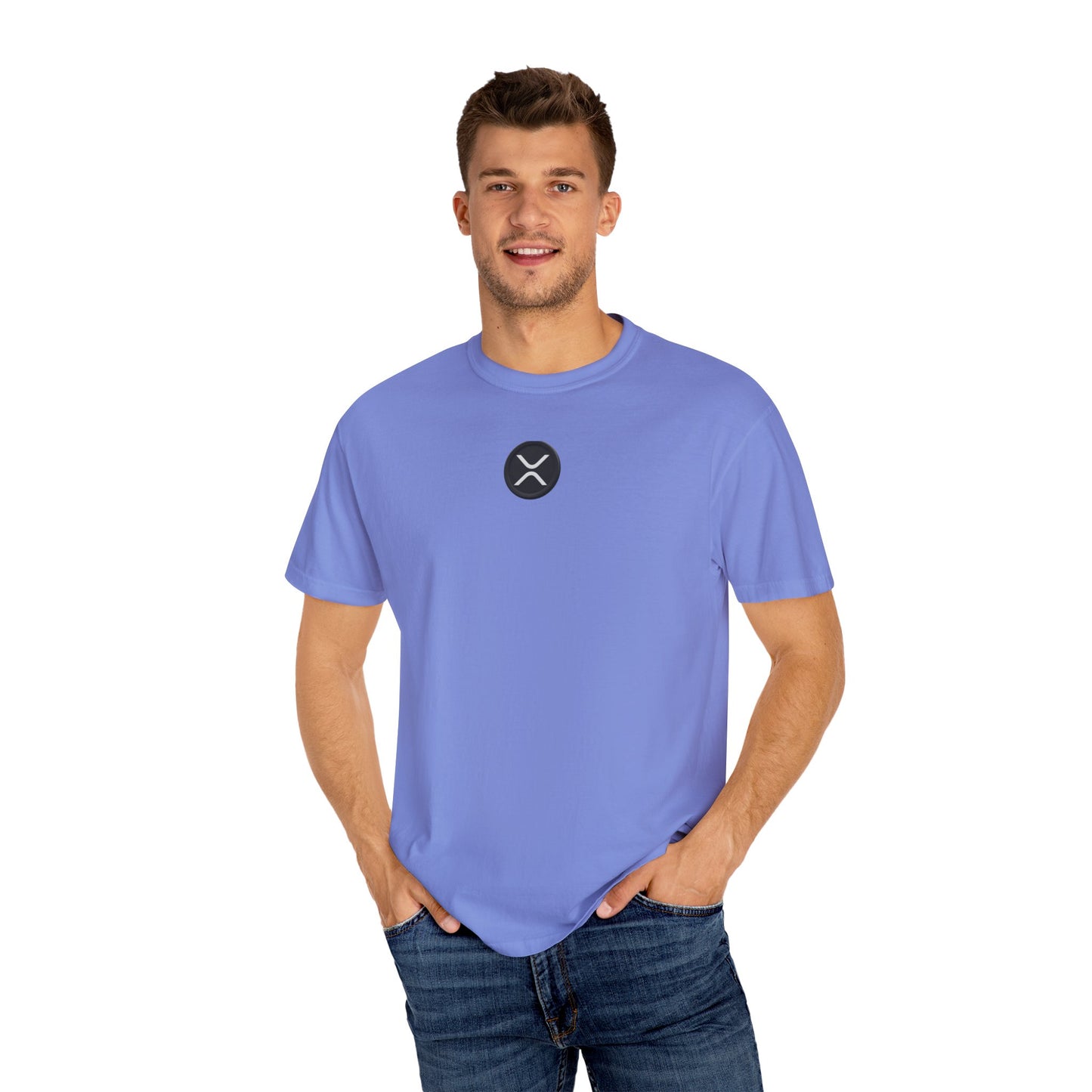 XRP Cryptocurrency Unisex Garment-Dyed T-shirt, Ripple Logo Tee, Crypto Investor Gift, Digital Currency Shirt, Ripple XRP Merch, Finance