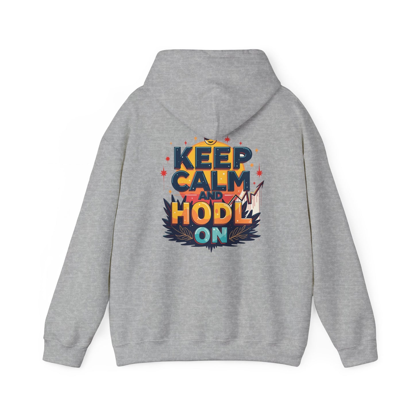 Bitcoin Inspired Unisex Hoodie - 'Keep Calm and HODL On'