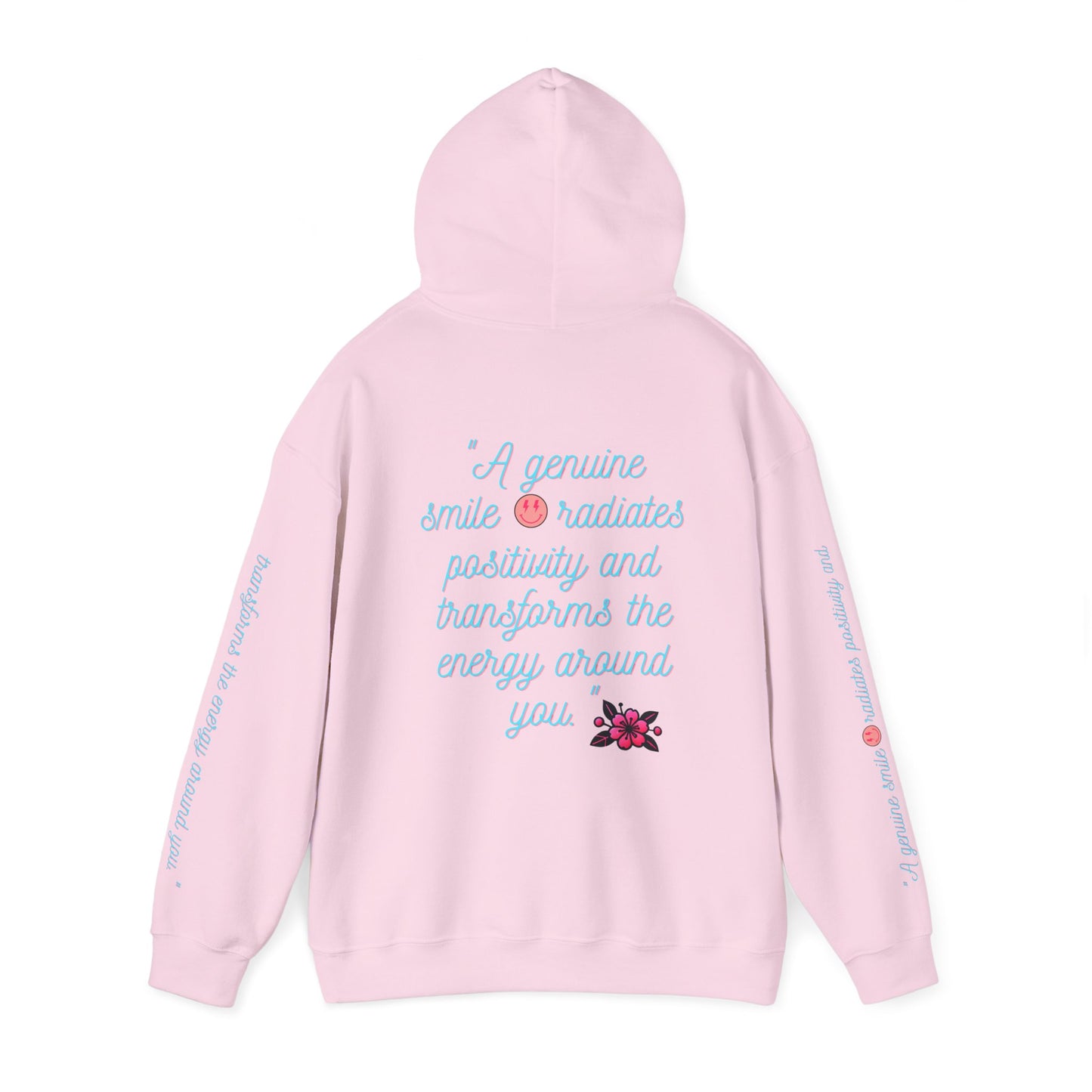 Floristic Hoodies - Genuine Smile Positive Energy Heavy Blend Hoodie