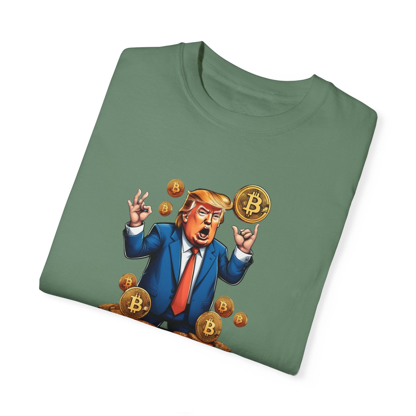 Bitcoin Trump Trust Unisex T-shirt, Political Graphic Tee, Crypto Supporter Clothing, Gift for Bitcoin Enthusiasts, USA President Fan Shirt