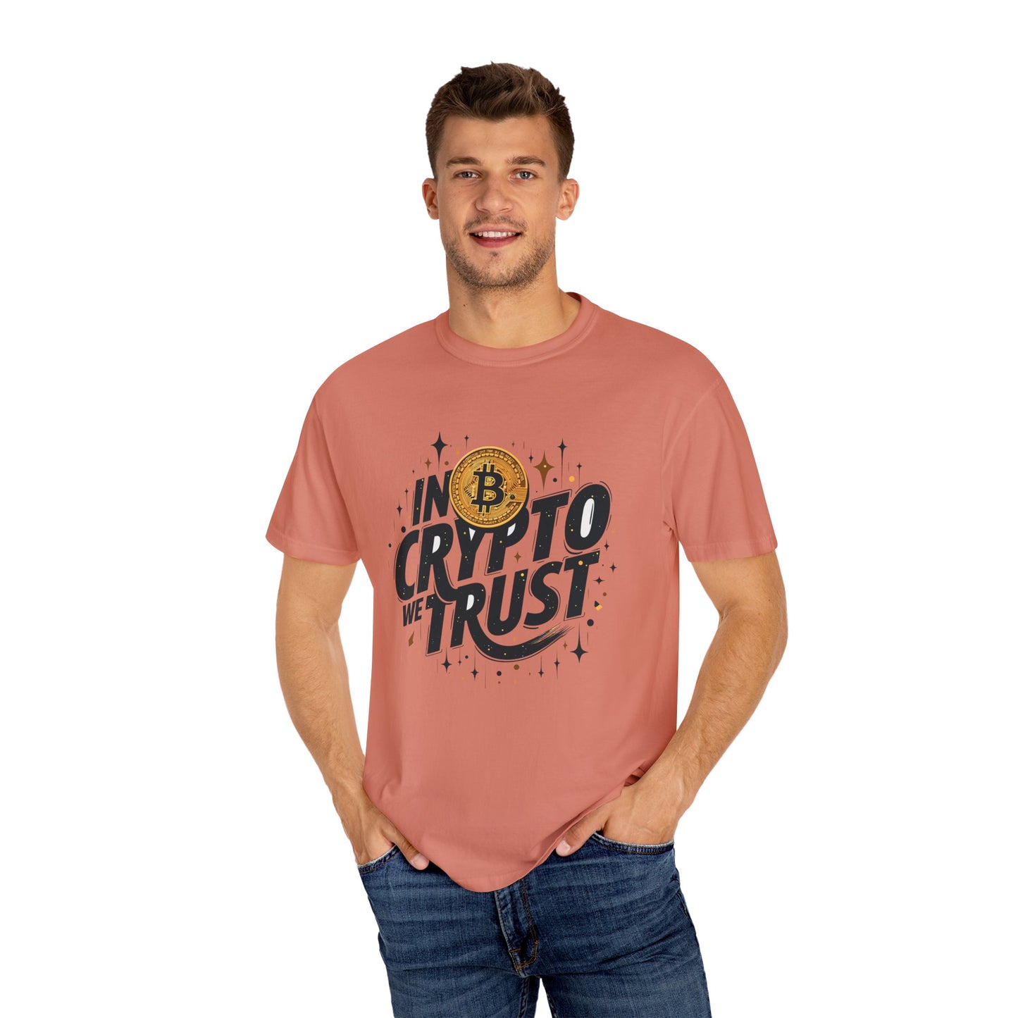 Bitcoin in crypto trust Unisex T-Shirt, Cryptocurrency Tee, Bitcoin Logo Shirt, Gift for Crypto Enthusiasts, Crypto Trader Apparel