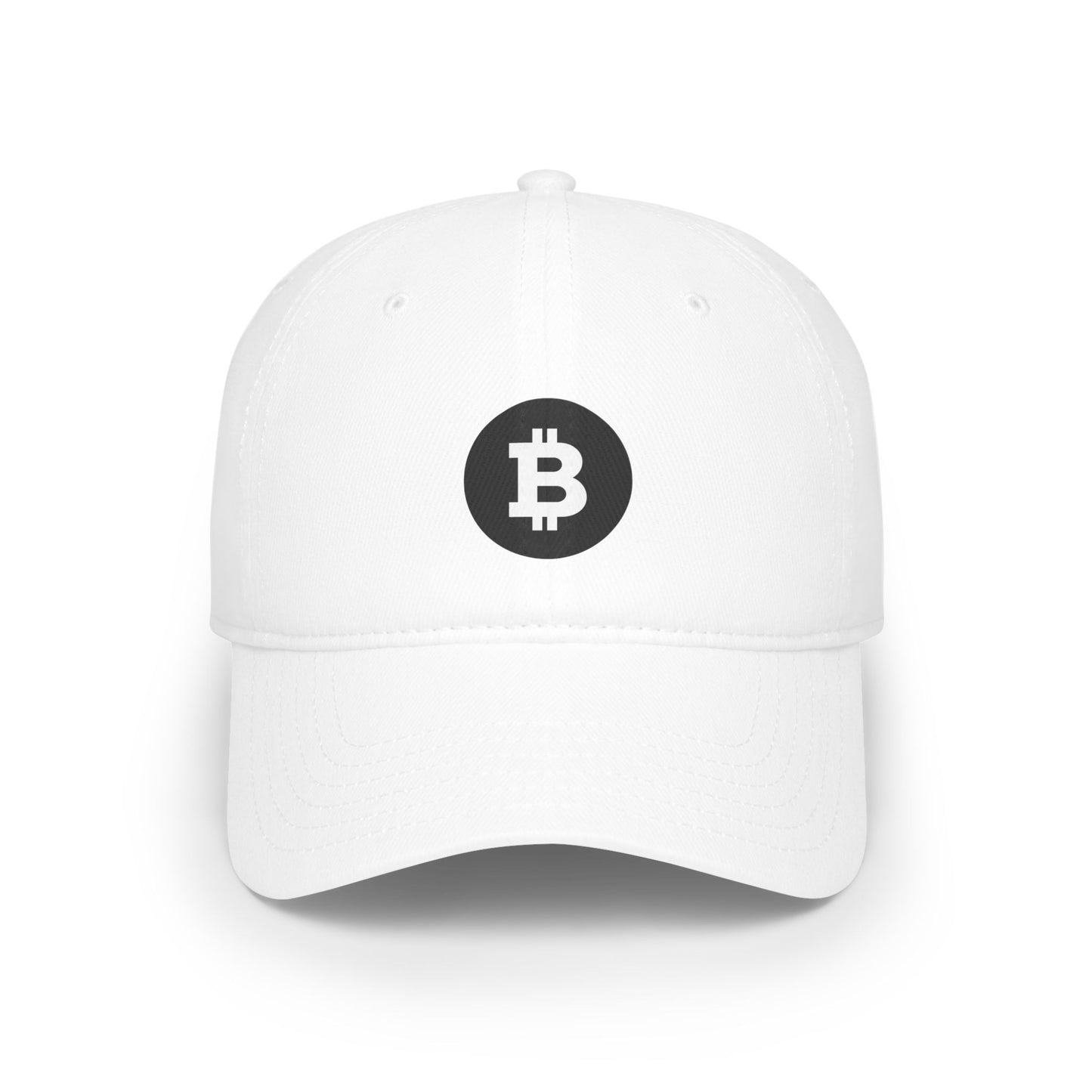 Bitcoin Low Profile Baseball Cap - Casual Red Hat for Cryptocurrency Enthusiasts