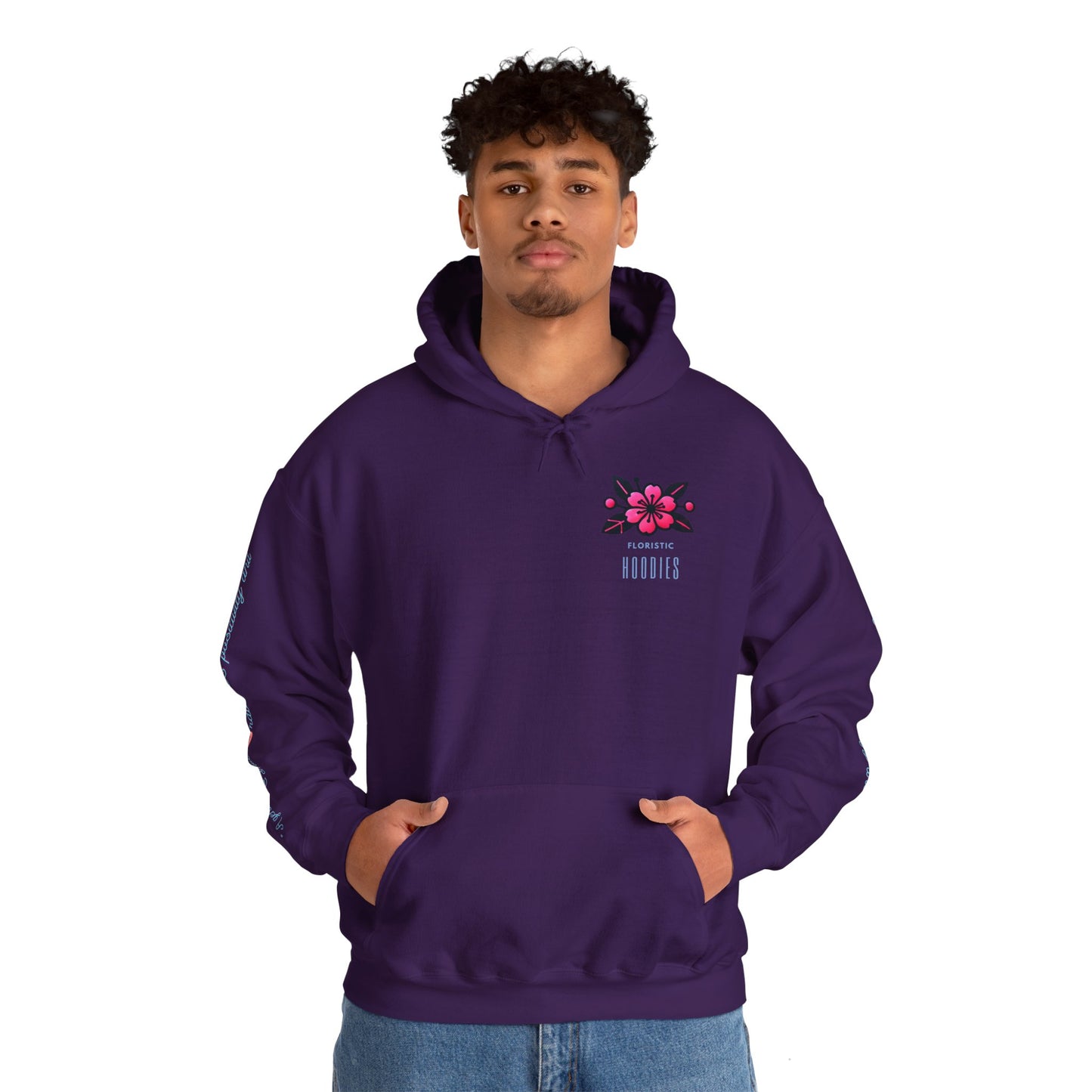 Floristic Hoodies - Genuine Smile Positive Energy Heavy Blend Hoodie