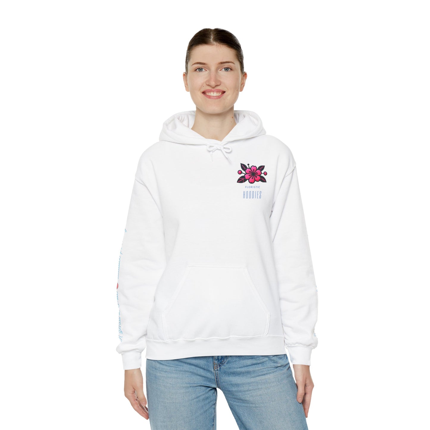 Floristic Hoodies - Genuine Smile Positive Energy Heavy Blend Hoodie