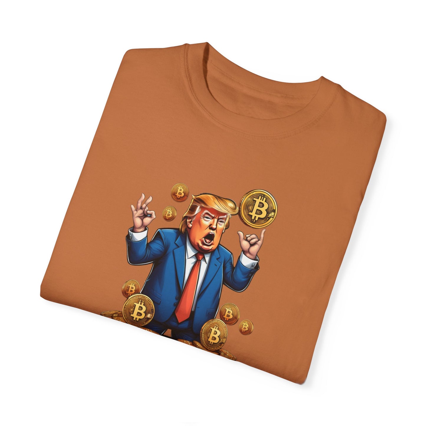 Bitcoin Trump Trust Unisex T-shirt, Political Graphic Tee, Crypto Supporter Clothing, Gift for Bitcoin Enthusiasts, USA President Fan Shirt