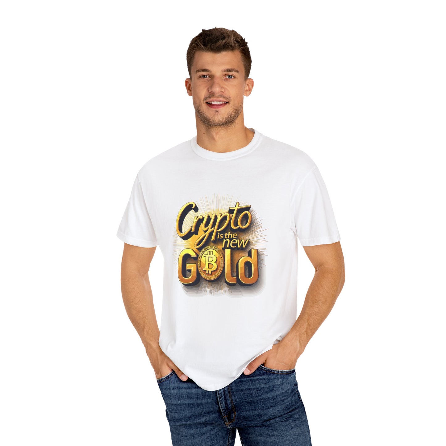 Bitcoin Crypto Gold Unisex T-shirt