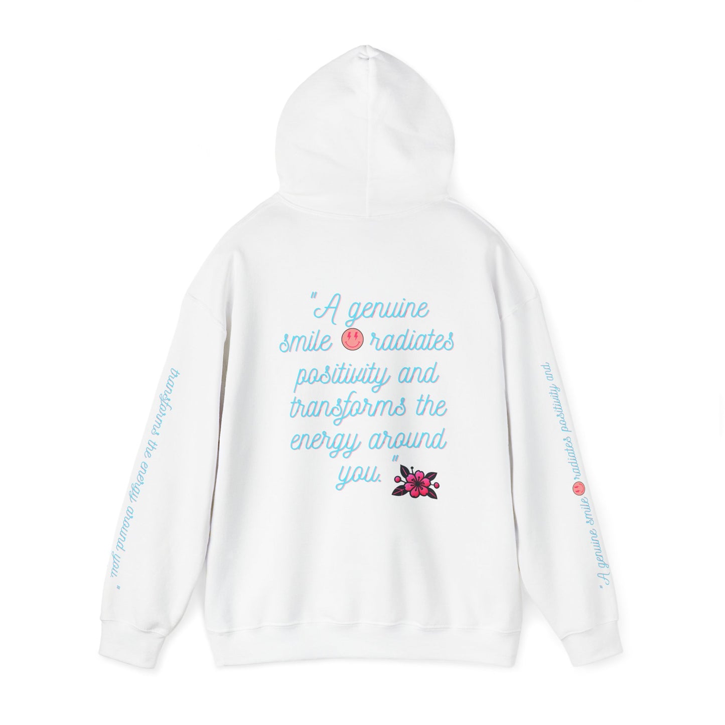 Floristic Hoodies - Genuine Smile Positive Energy Heavy Blend Hoodie