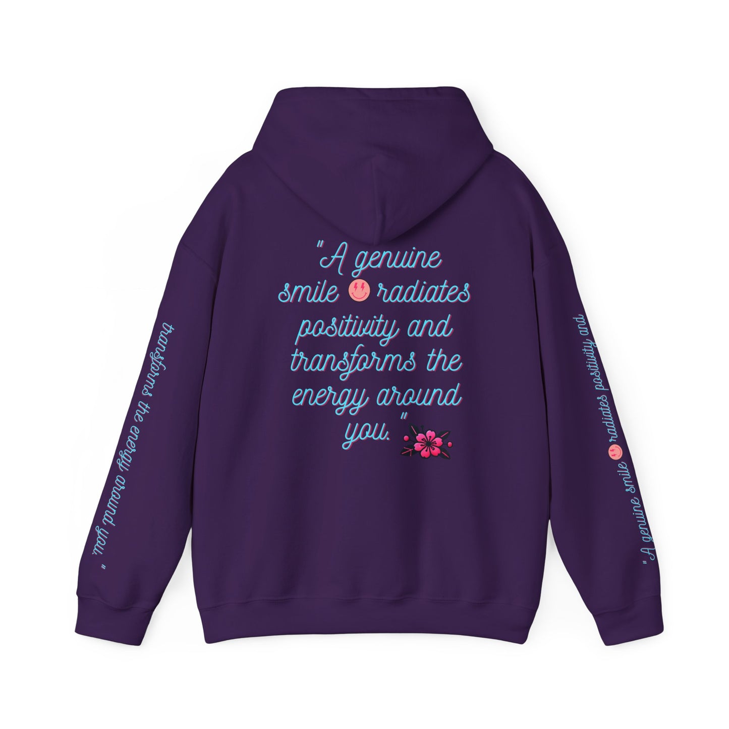 Floristic Hoodies - Genuine Smile Positive Energy Heavy Blend Hoodie