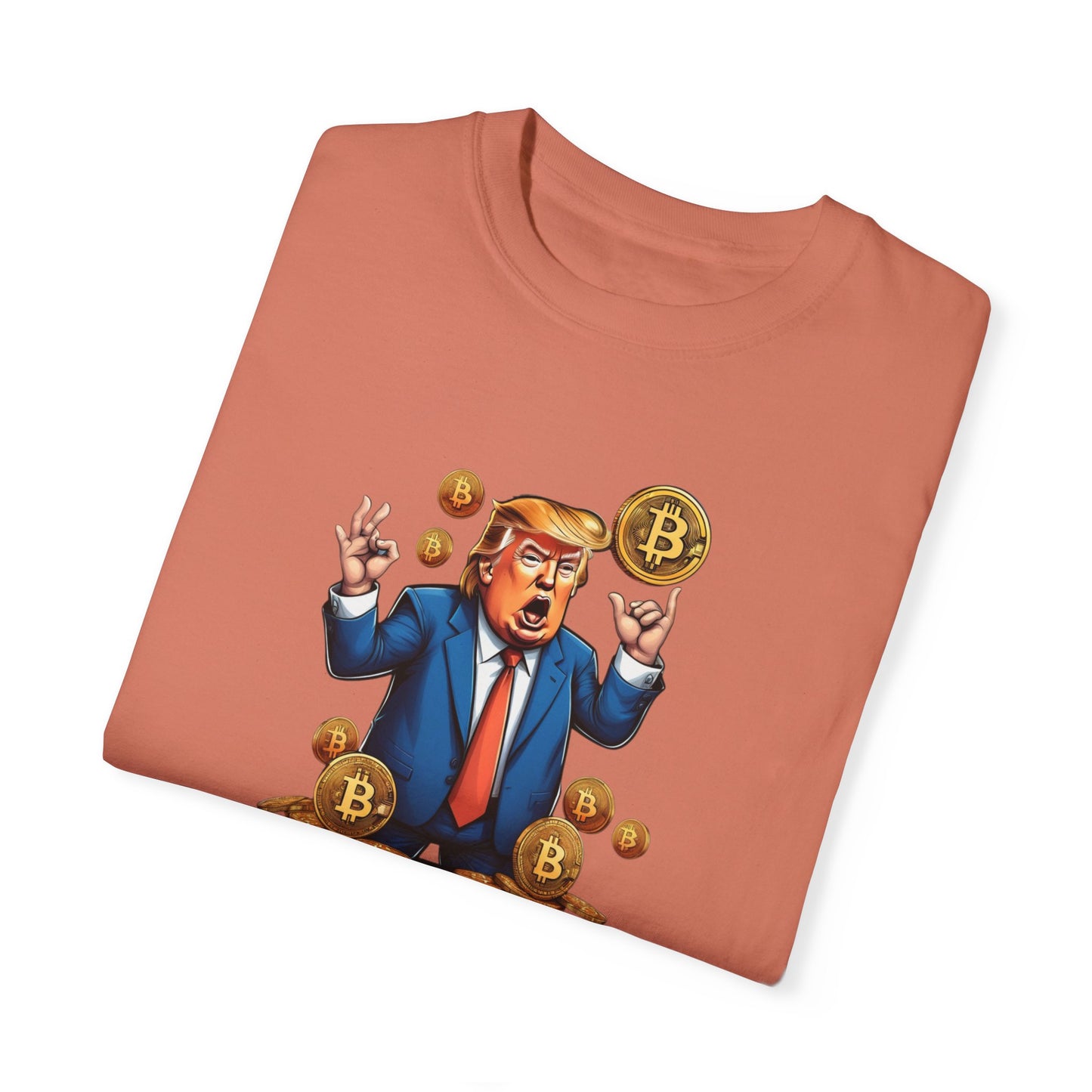 Bitcoin Trump Trust Unisex T-shirt, Political Graphic Tee, Crypto Supporter Clothing, Gift for Bitcoin Enthusiasts, USA President Fan Shirt