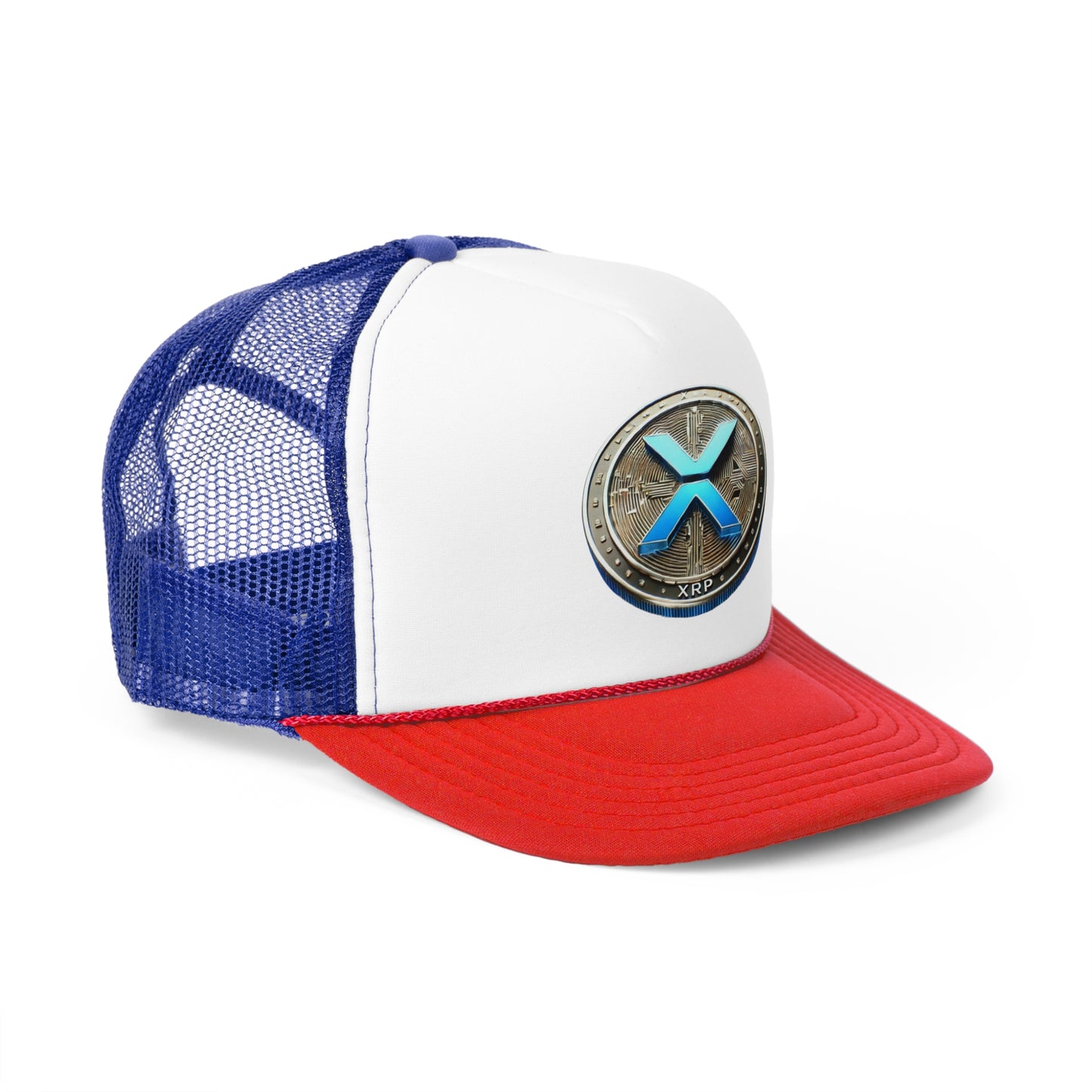 XRP Cryptocurrency Trucker Cap - Stylish Mesh Hat for Crypto Enthusiasts
