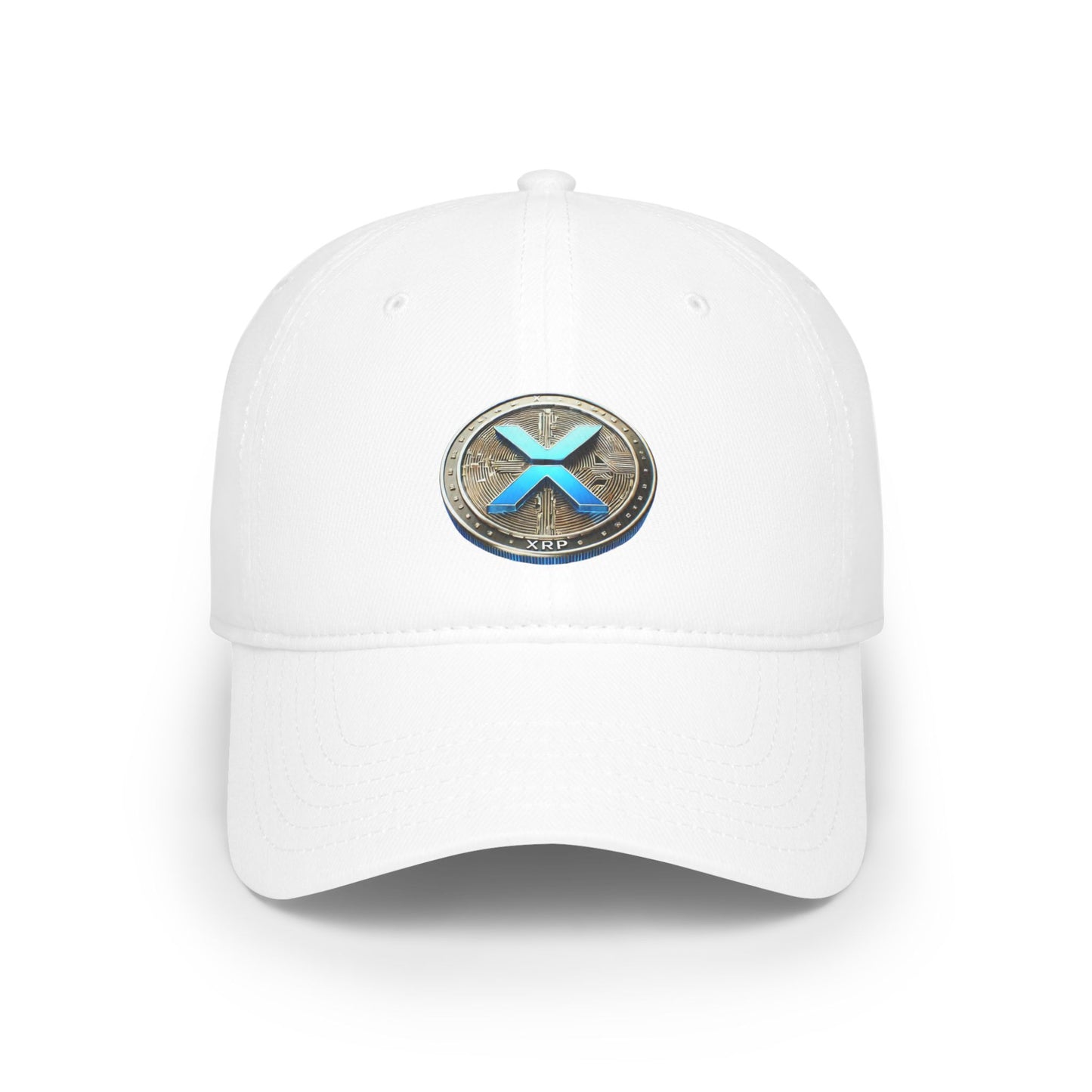 XRP Logo Low Profile Baseball Cap - Stylish Red Cap for Crypto Enthusiasts