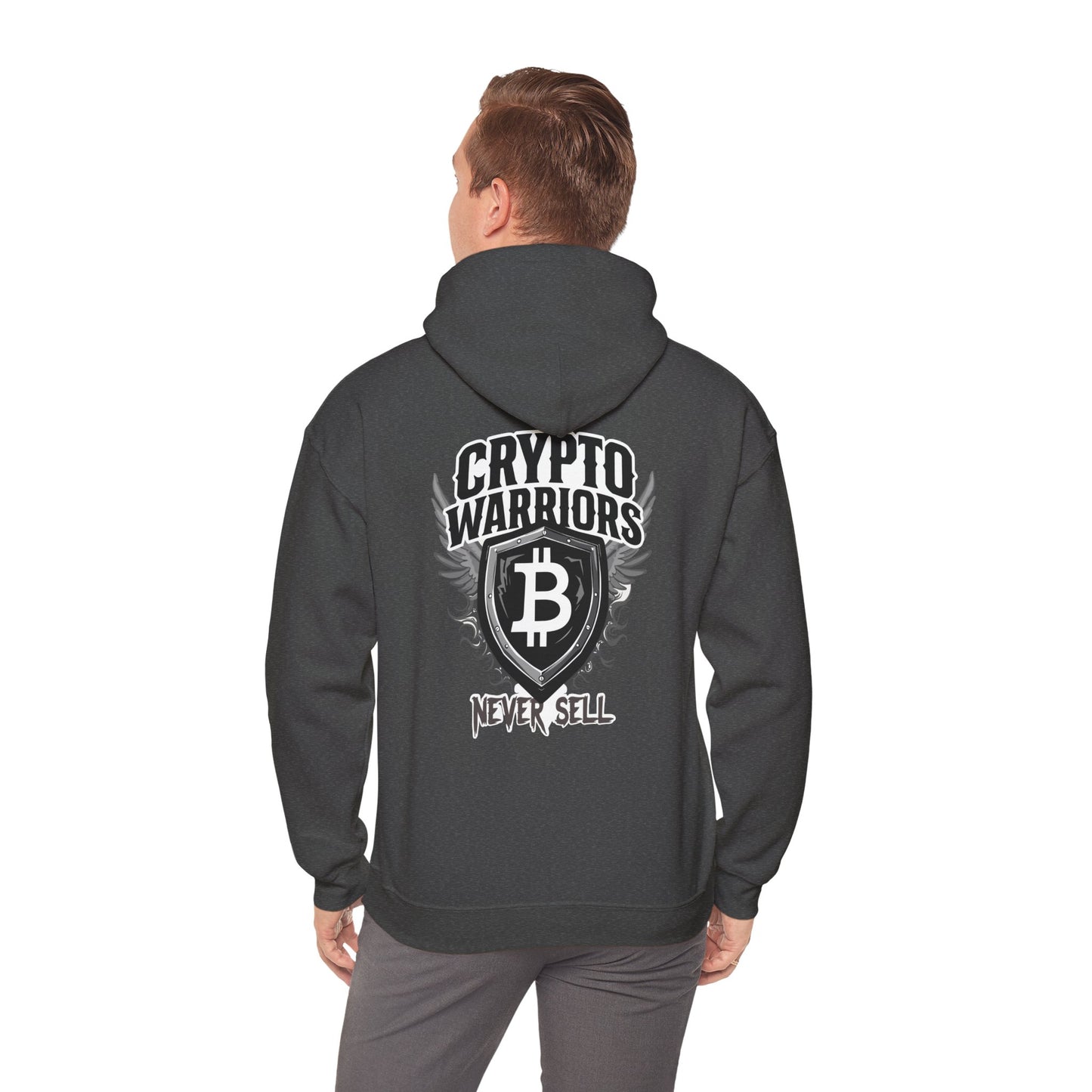 Crypto Warriors Unisex Heavy Blend™ Hoodie - Never Sell Design