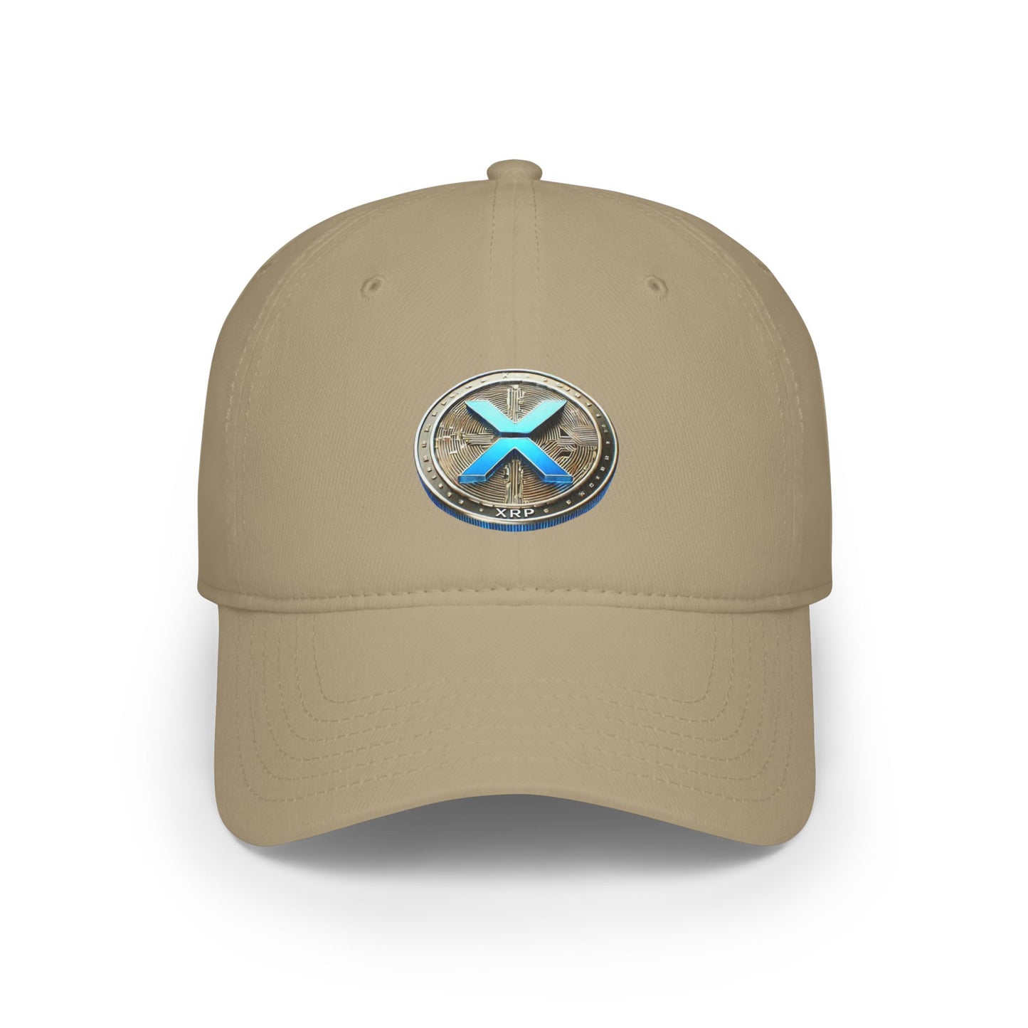 XRP Logo Low Profile Baseball Cap - Stylish Red Cap for Crypto Enthusiasts