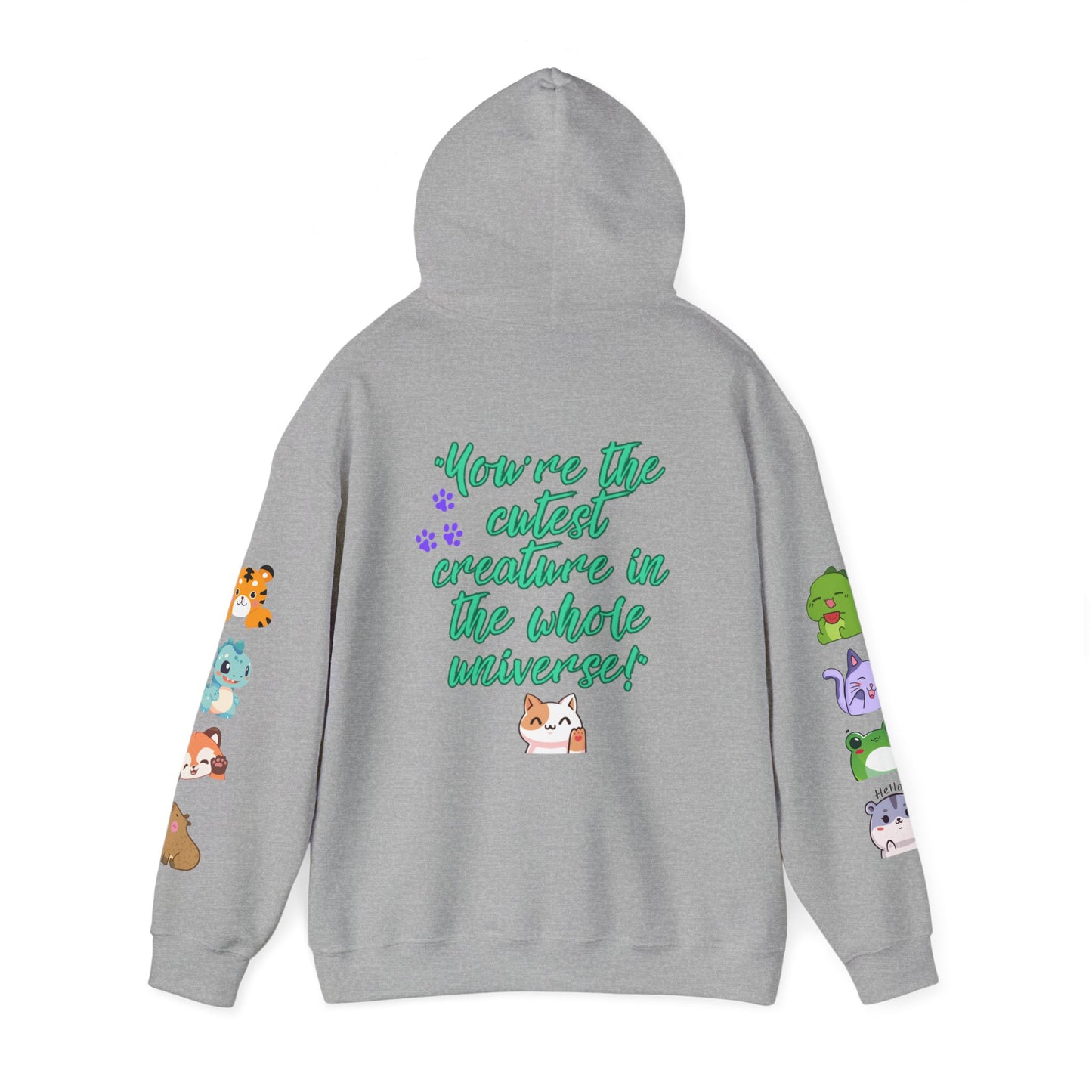 Faunaverse  Hoodies - Cute Creatures Unisex Hooded Sweatshirt – Cozy Animal Print for Animal Lovers