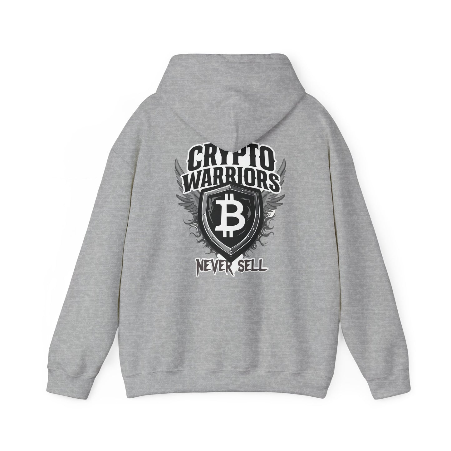 Crypto Warriors Unisex Heavy Blend™ Hoodie - Never Sell Design