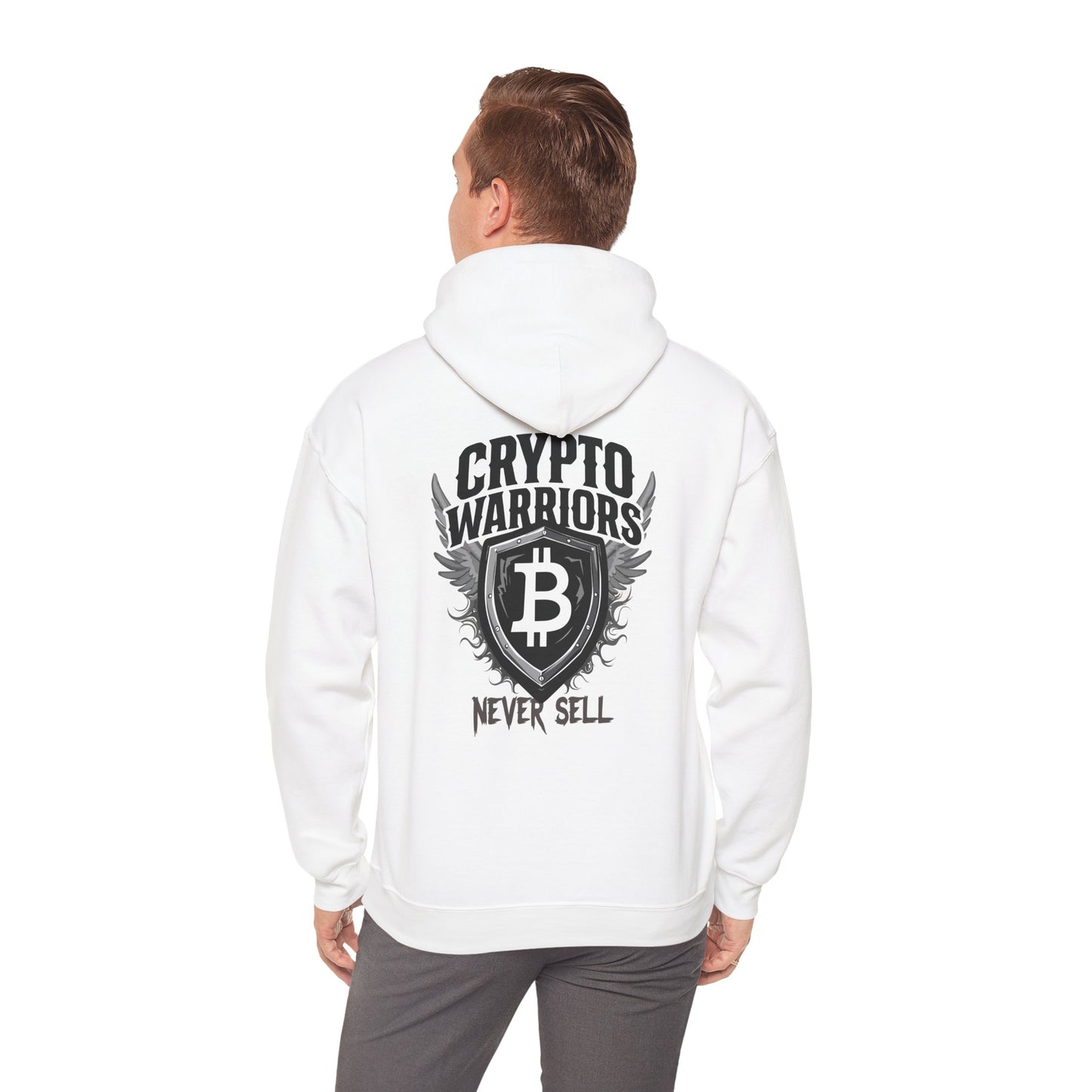 Crypto Warriors Unisex Heavy Blend™ Hoodie - Never Sell Design