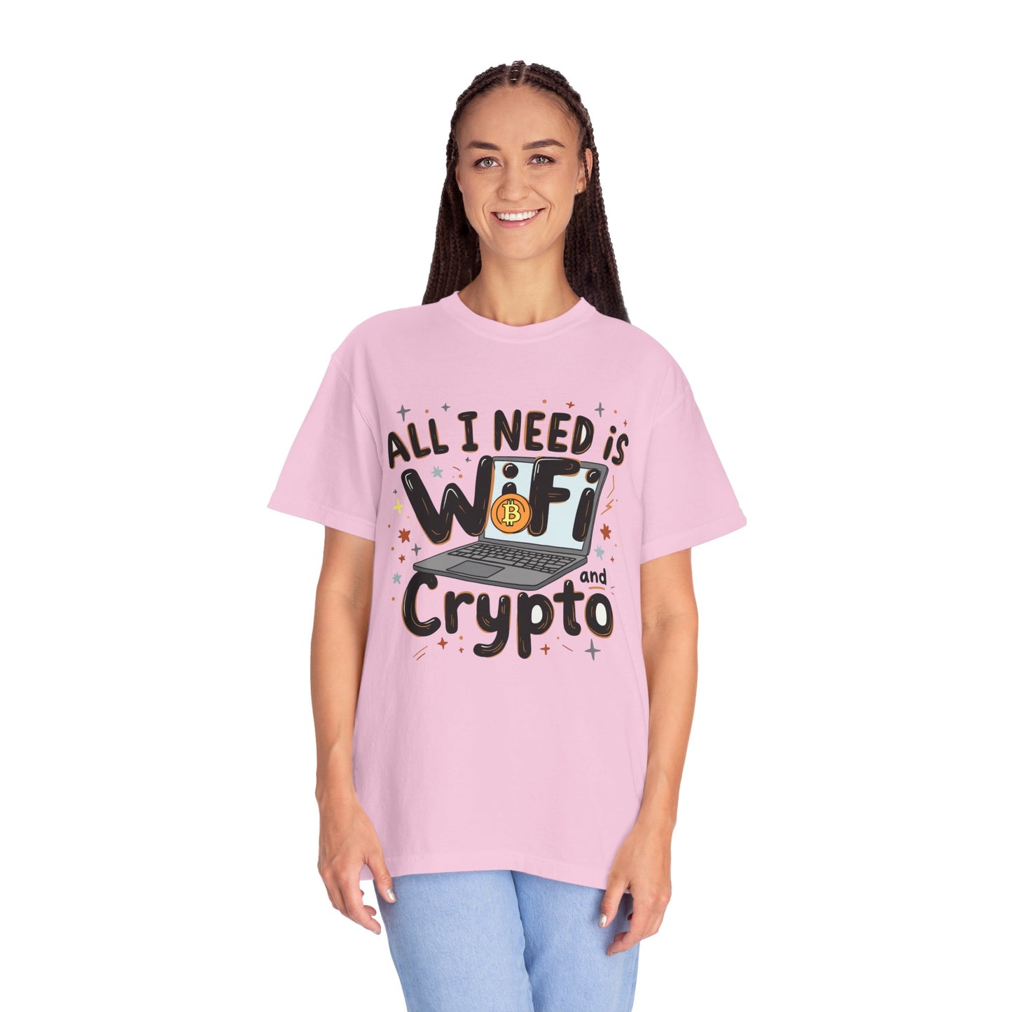 Bitcoin Wifi Unisex T-shirt, Cryptocurrency Tee, BTC Shirt, Digital Currency Top, Blockchain Apparel