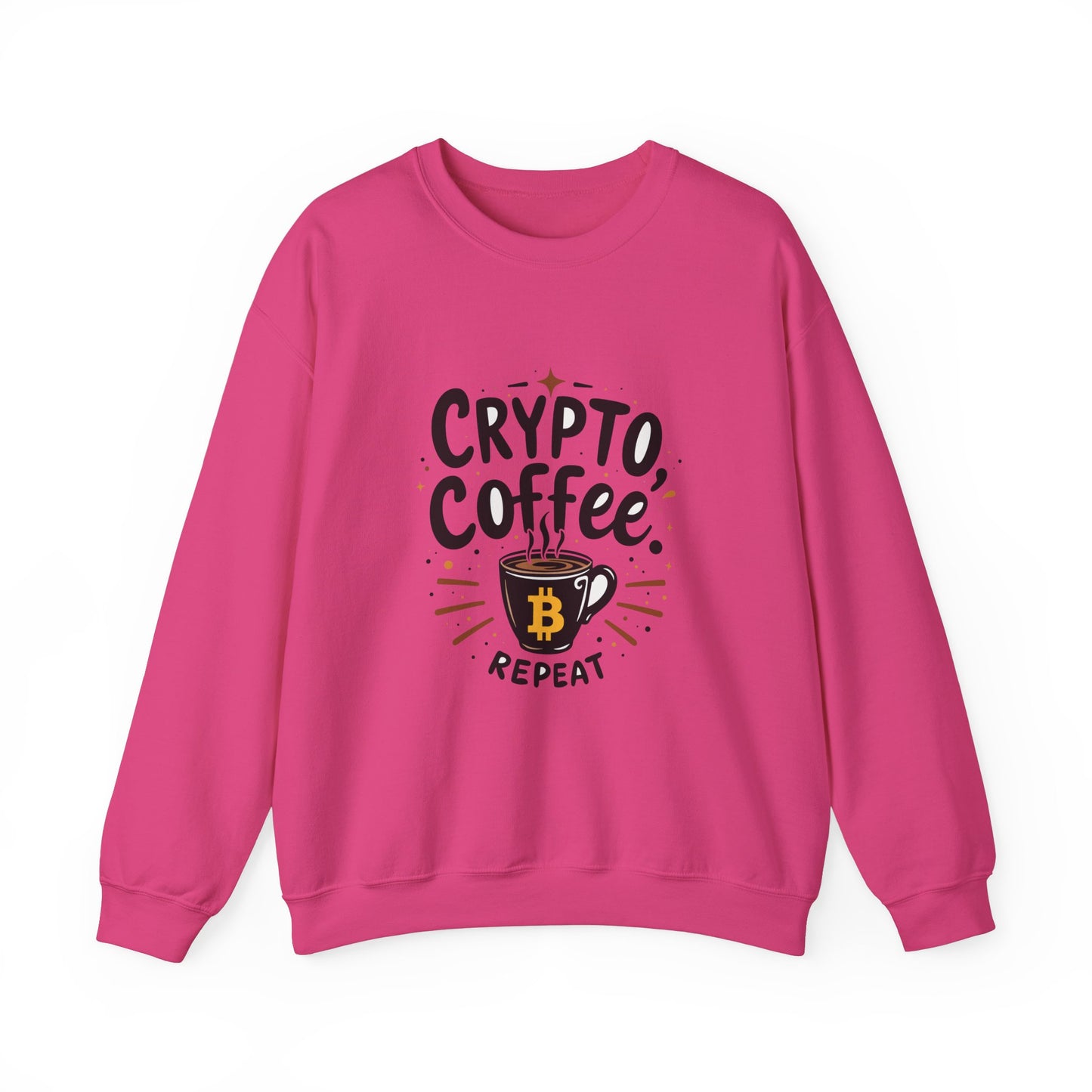 Crypto Coffee Repeat Sweatshirt - Unisex Heavy Blend™ Crewneck