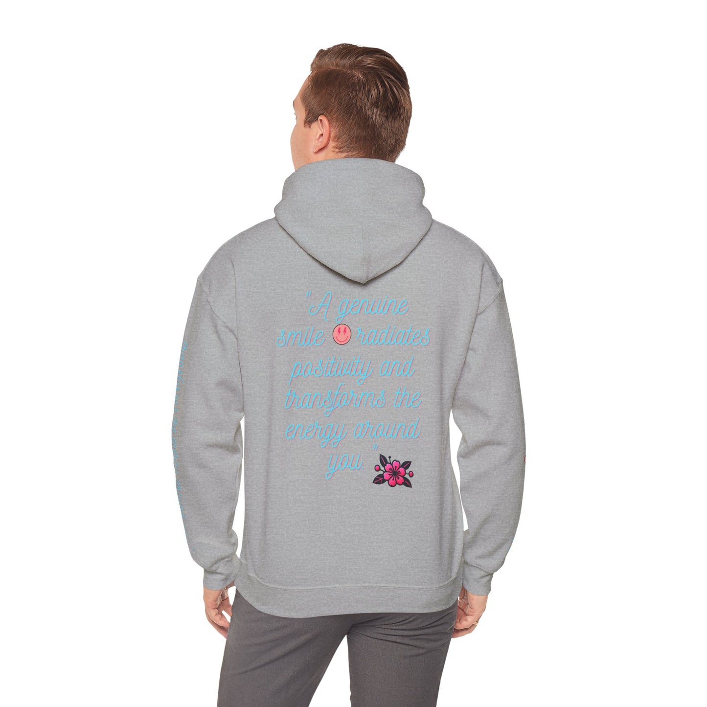 Floristic Hoodies - Genuine Smile Positive Energy Heavy Blend Hoodie