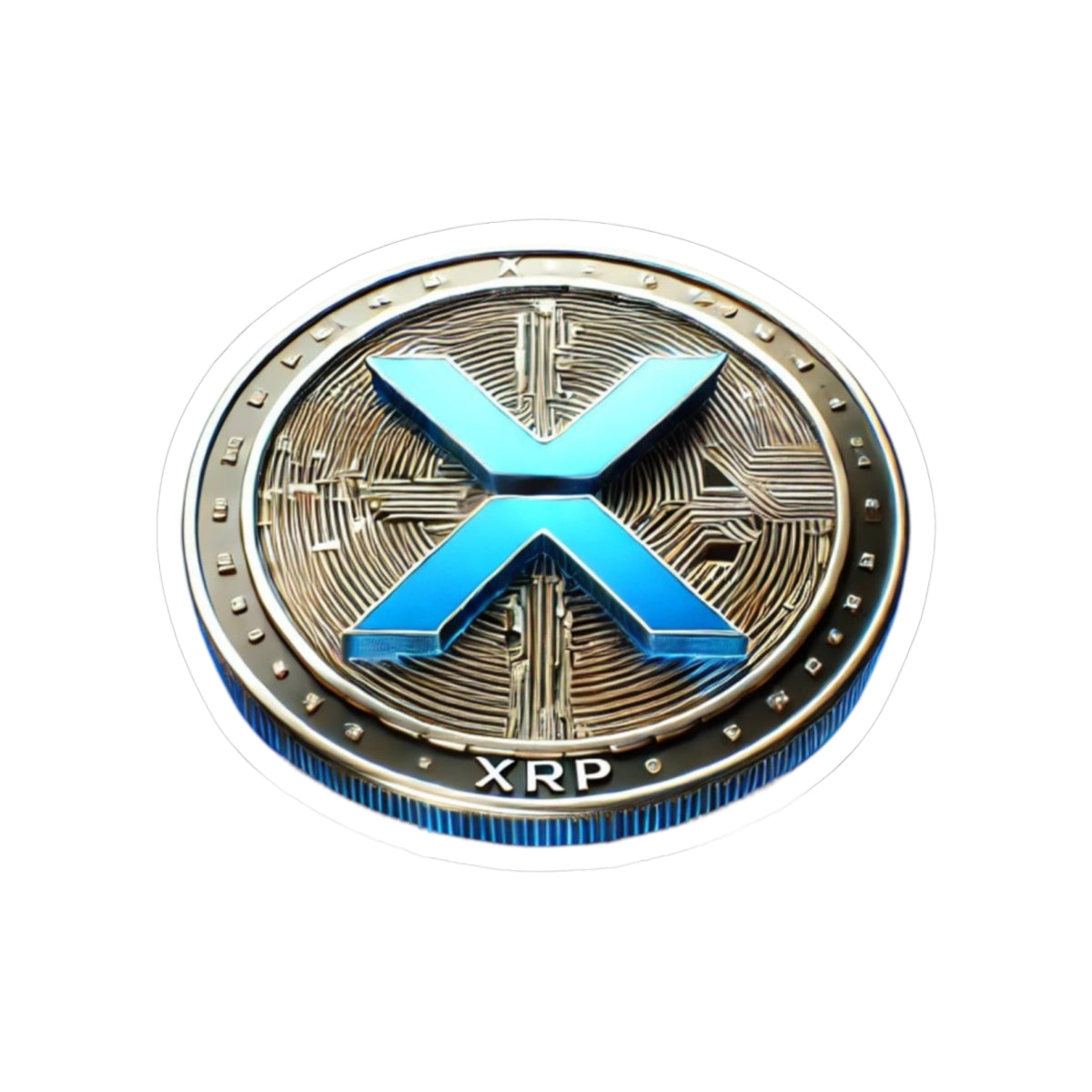 XRP Coin Kiss-Cut Stickers - Perfect for Tech Lovers and Crypto Enthusiasts