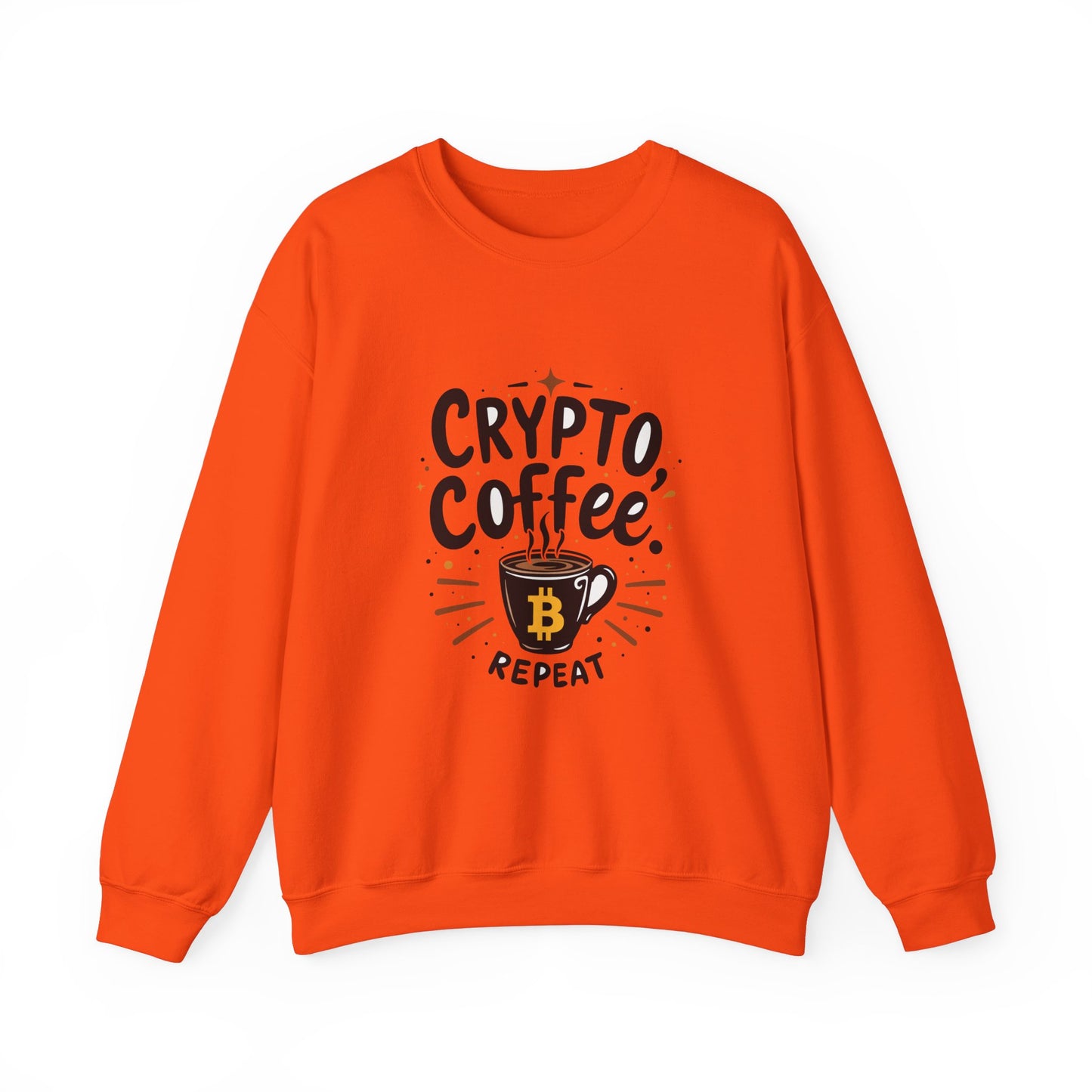 Crypto Coffee Repeat Sweatshirt - Unisex Heavy Blend™ Crewneck