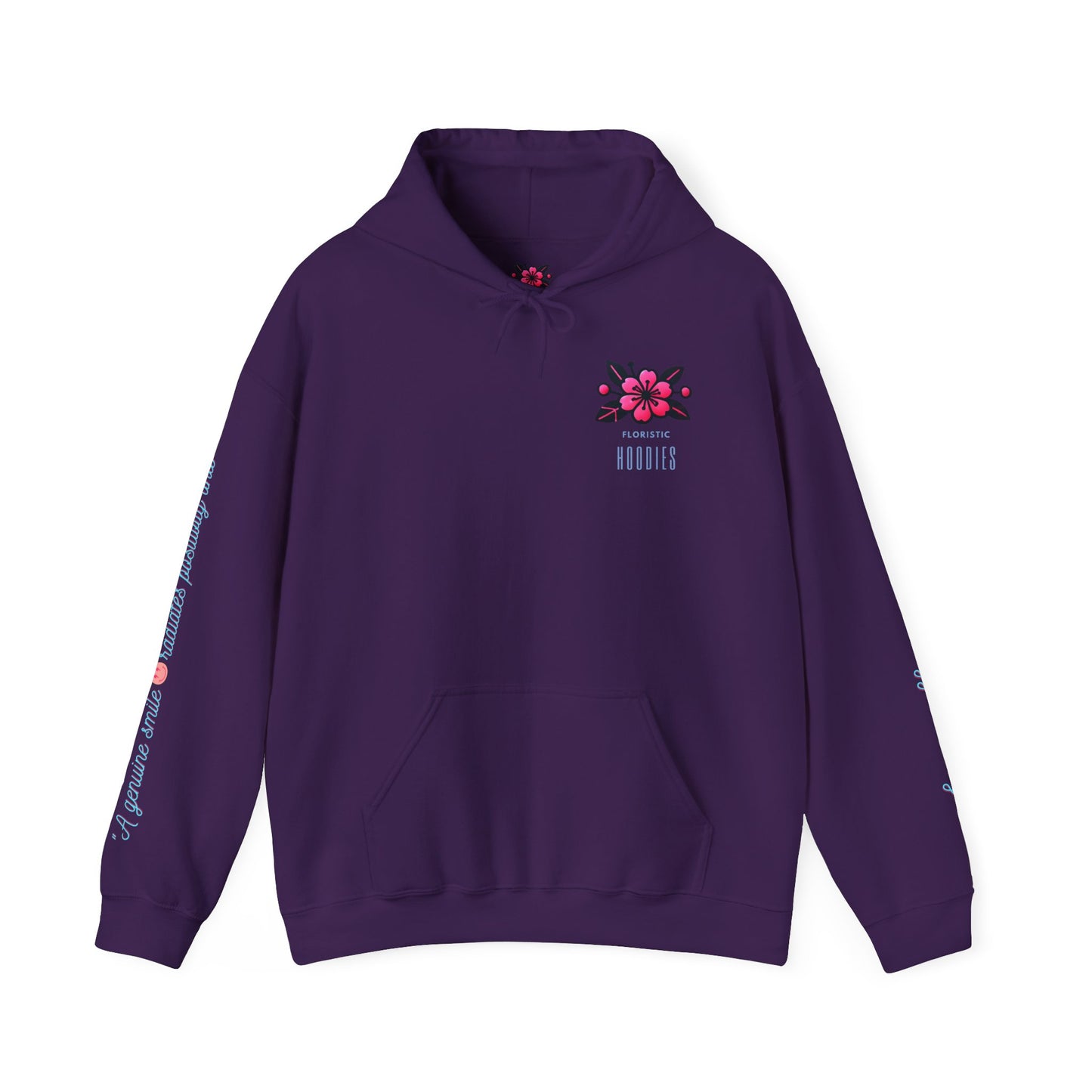 Floristic Hoodies - Genuine Smile Positive Energy Heavy Blend Hoodie